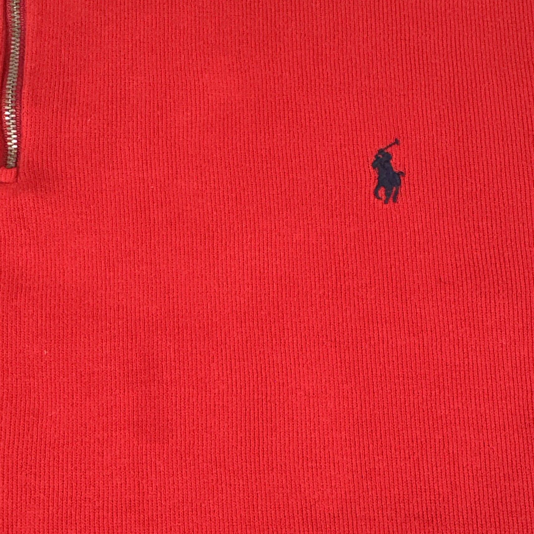 Polo Ralph Lauren VINTAGE Polo Ralph Lauren Sweater Mens 4XLT Red Quarter Zip Mock Neck Pullover Knit Size US XXL / EU 58 / 5 - 6 Thumbnail
