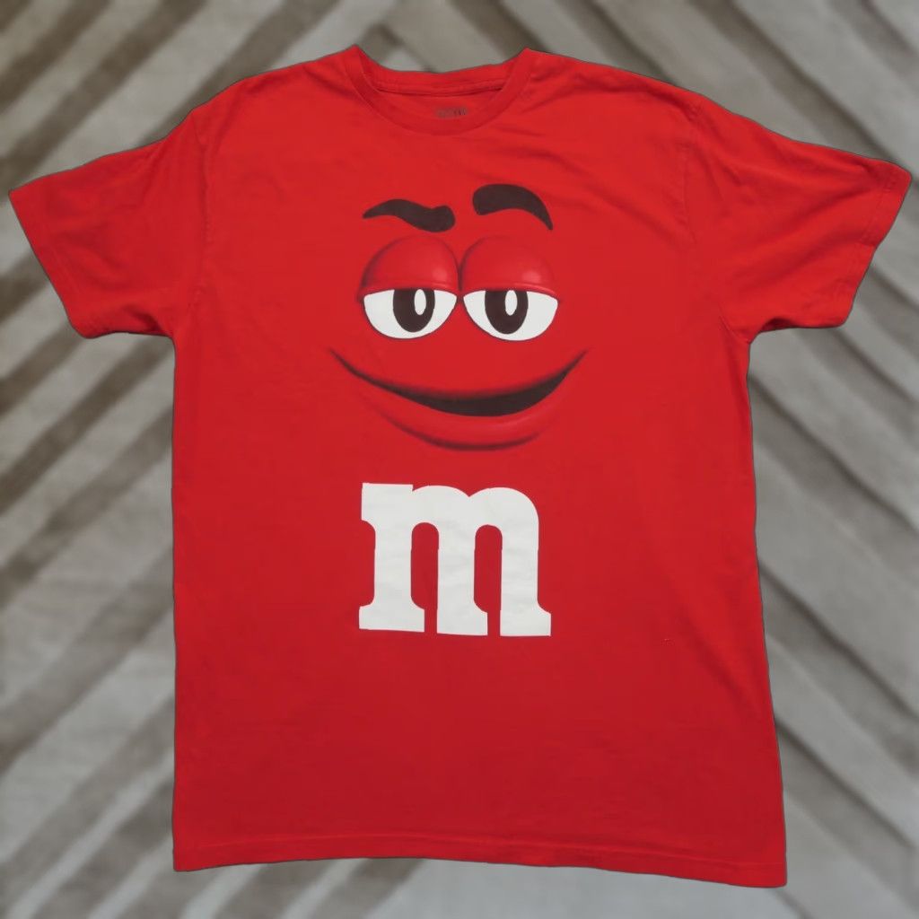 Vintage M & M Candy T Shirt Mens Adult Large Red Face Smile Logo Size US L / EU 52-54 / 3 - 1 Thumbnail