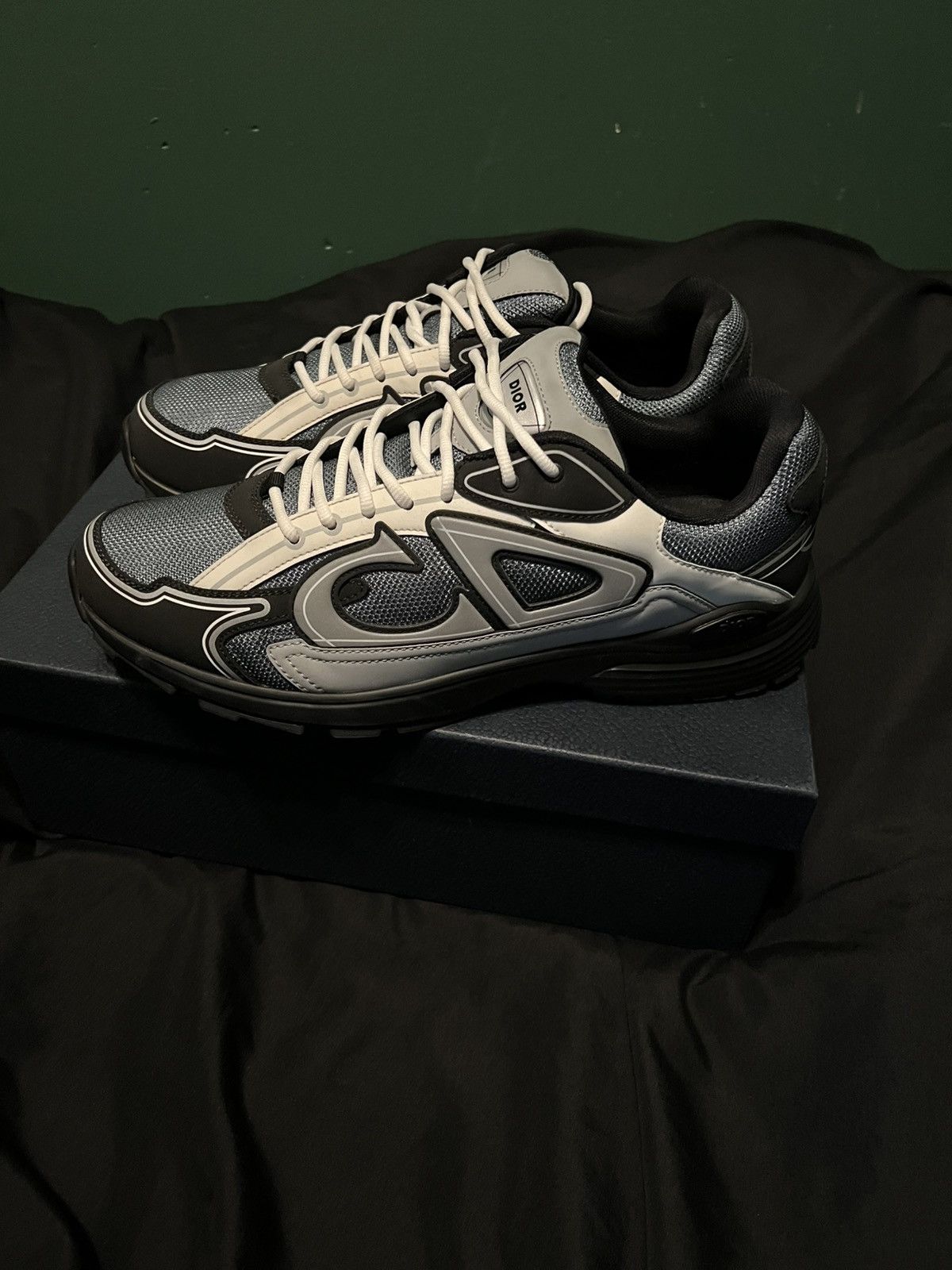 Dior Dior B30 Blue Grey Black Size 47 Sneakers Trainers Men's Size US 14 / EU 47 - 3 Thumbnail