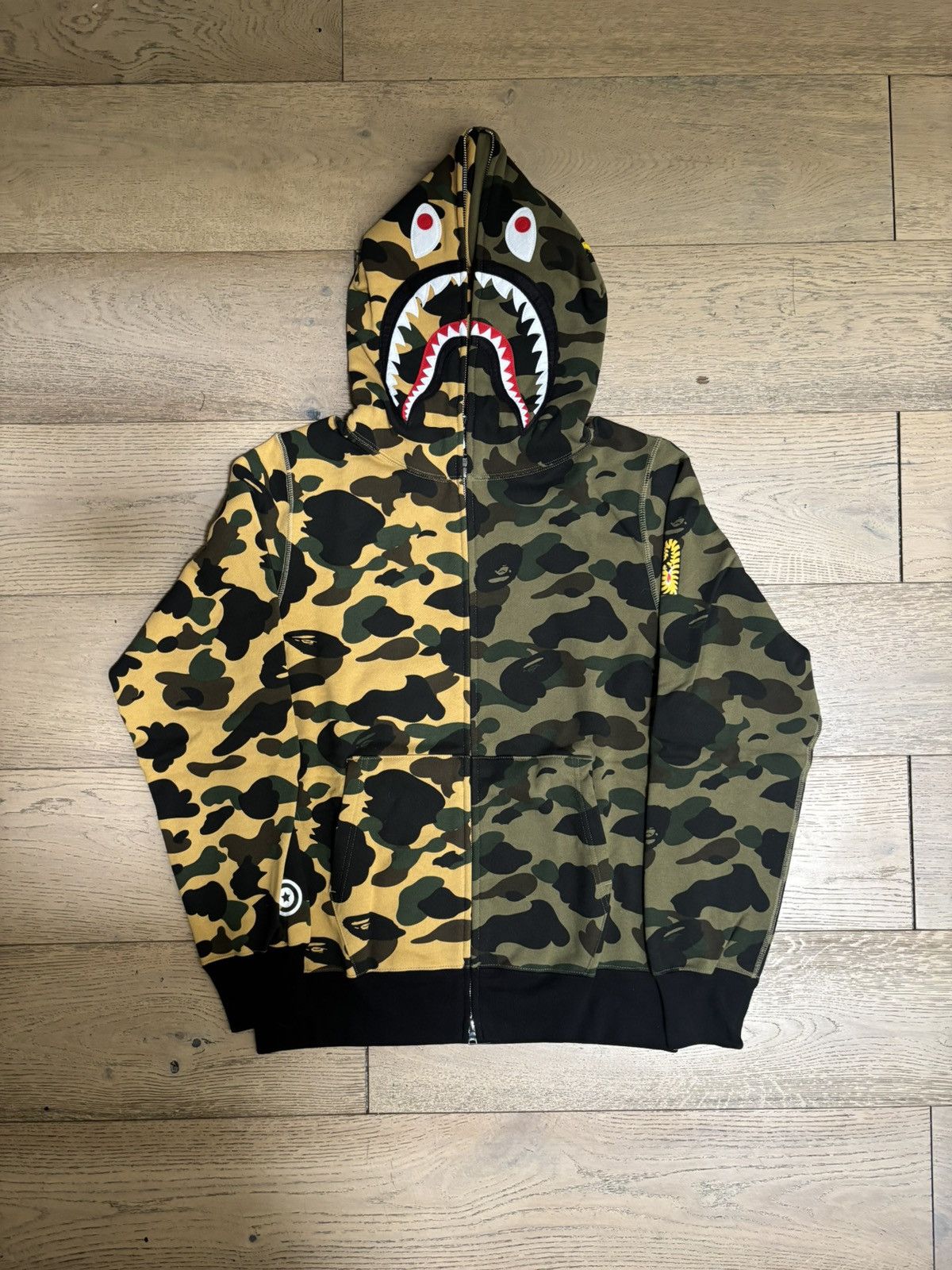 Bape 1st Camo Half Shark Full Zip Hoodie