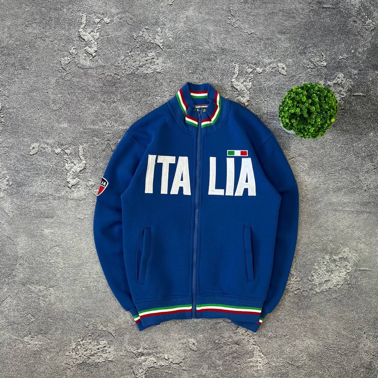 Other Y2K Rare 🇮🇹 Blue Italia Team big center logo Soccer Zip Size US XS / EU 42 / 0 - 1 Thumbnail
