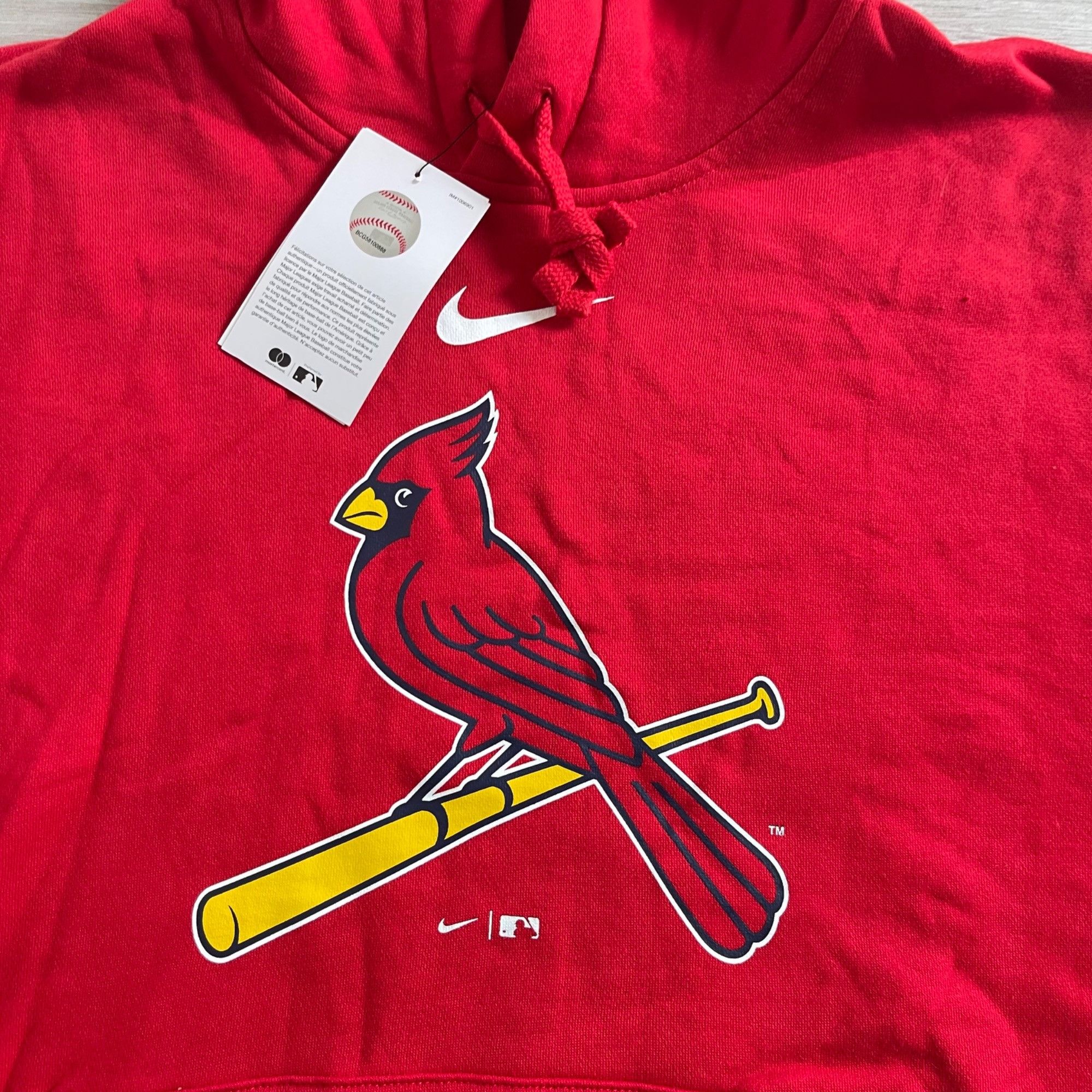 Nike $70 NWT NIKE x ST LOUIS CADINALS MLB RED HOODIE SZ M Size US M / EU 48-50 / 2 - 2 Thumbnail