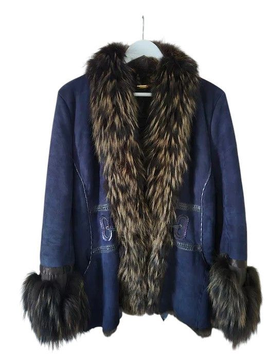 Roberto Cavalli SHEARLING LEATHER HEAVY COAT Size L / US 10 / IT 46 - 3 Thumbnail