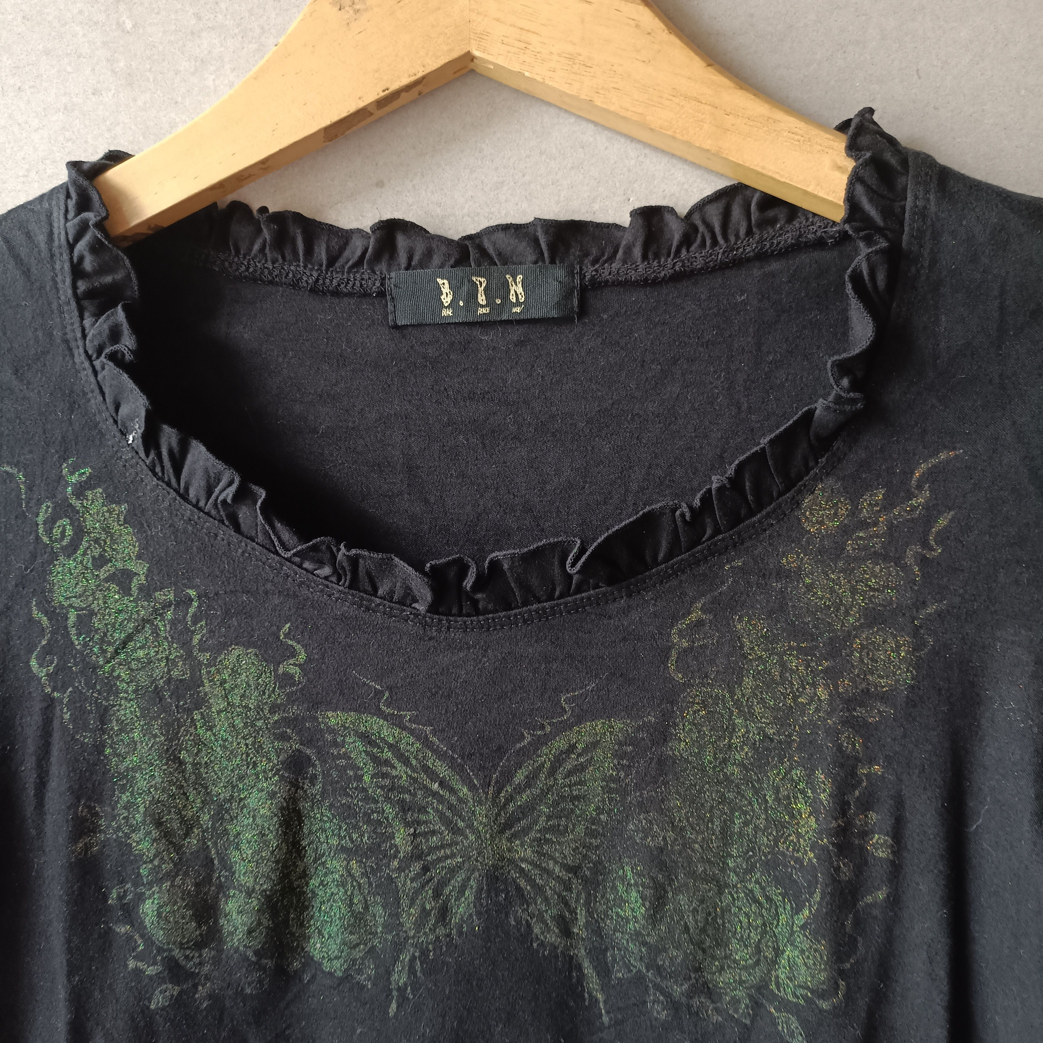 Japanese Brand 2000s Black Piece Now - Long Sleeve butterfly apocalypse Size M / US 6-8 / IT 42-44 - 3 Thumbnail