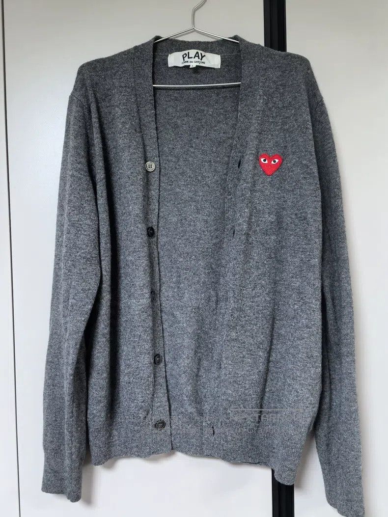 Comme des Garcons Comme Des Garcons Red Heart Wool Cardigan Size L / US 10 / IT 46 - 1 Thumbnail