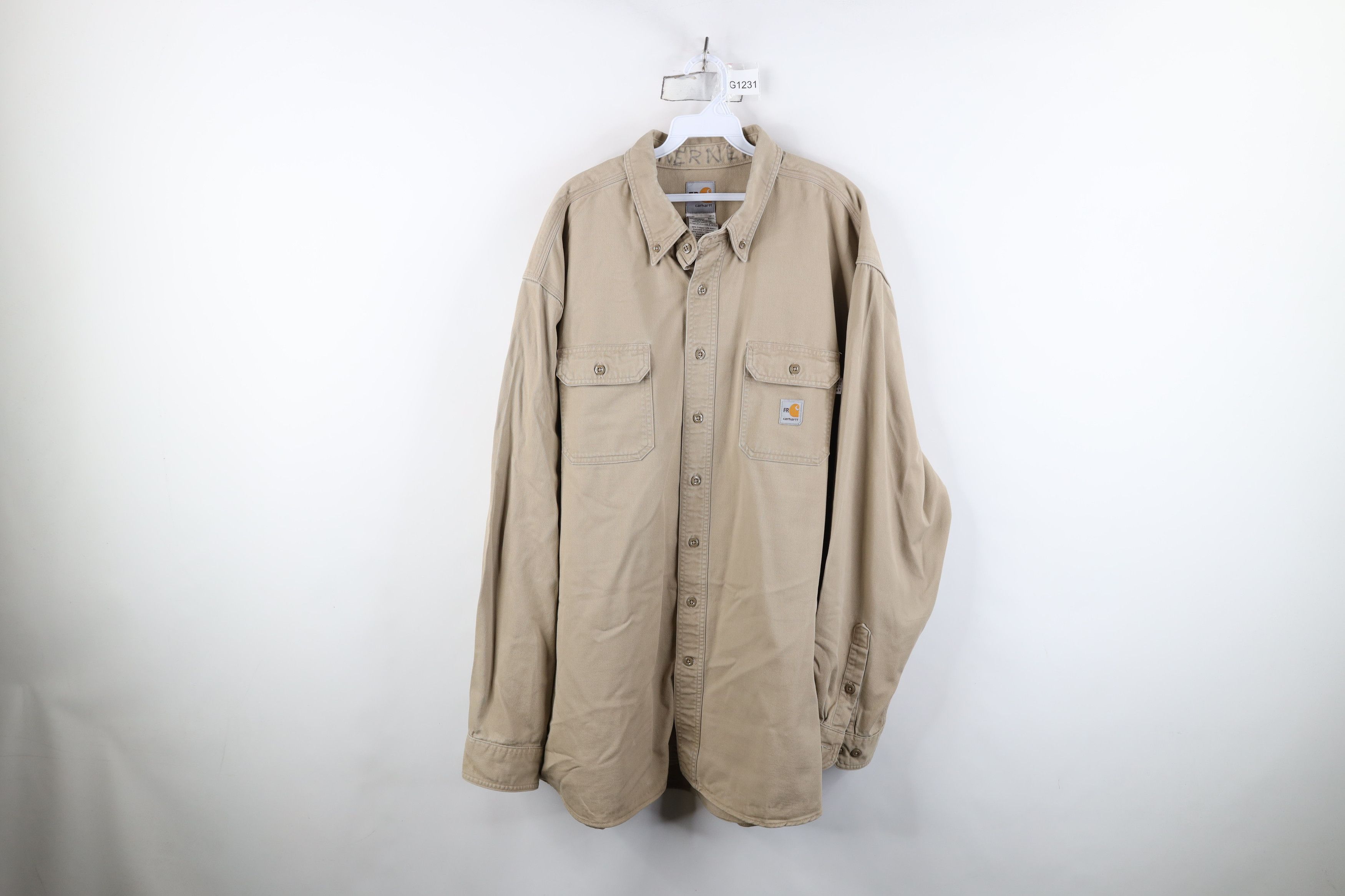 Carhartt Vintage Carhartt FR Fire Resistant Workwear Button Shirt Size US XXL / EU 58 / 5 - 1 Thumbnail