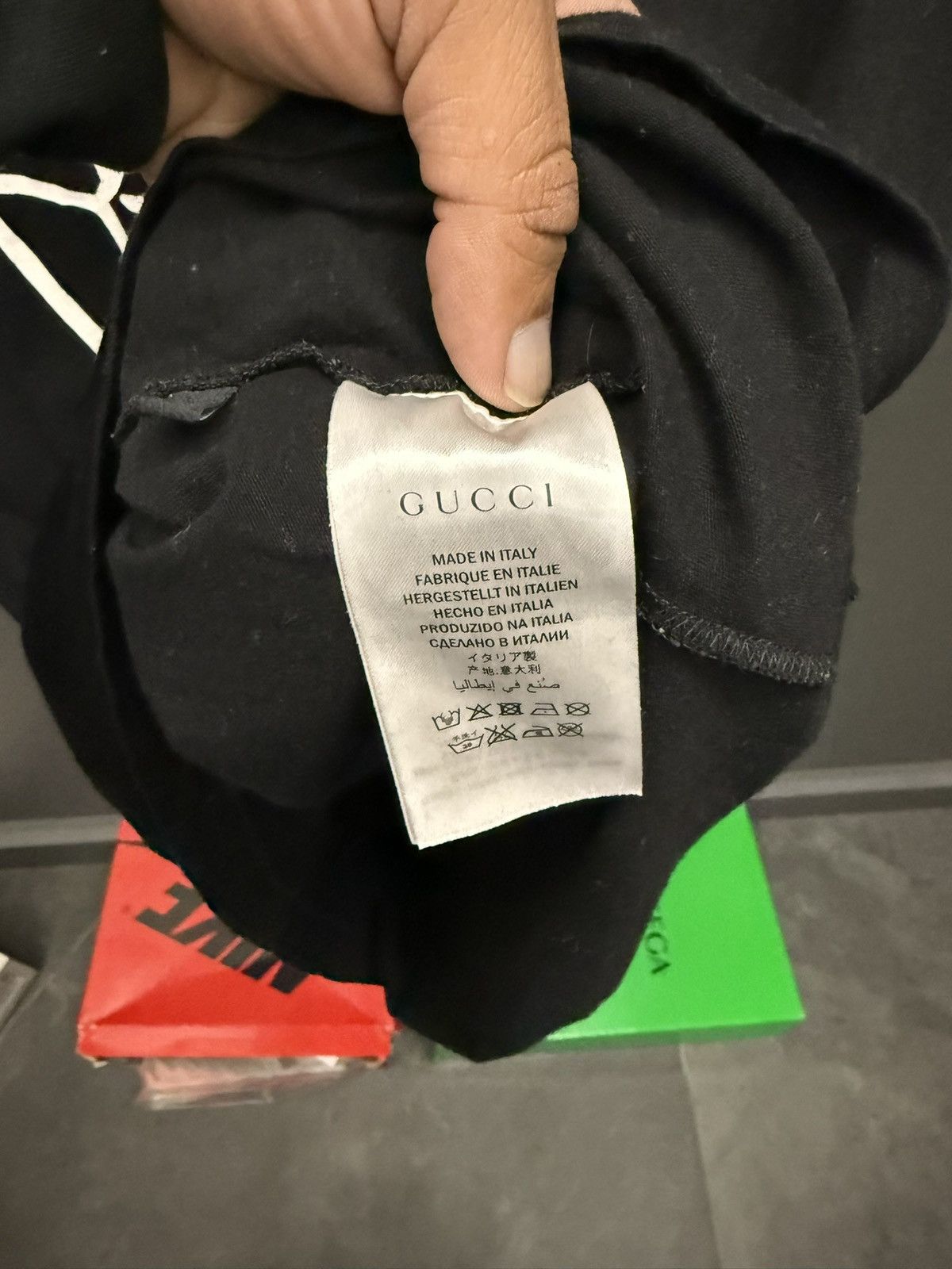 Gucci Gucci Ghost Trouble Andrew Black Diamond Graphic T-Shirt Size US M / EU 48-50 / 2 - 5 Thumbnail