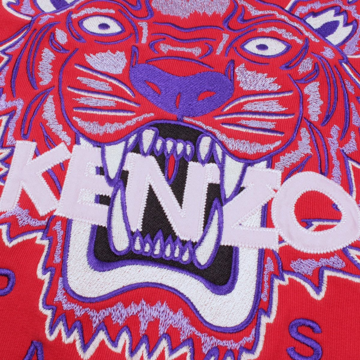Kenzo KENZO Paris Tiger Embroidered Red Sweatshirt Pullover Size XS / US 0-2 / IT 36-38 - 8 Thumbnail
