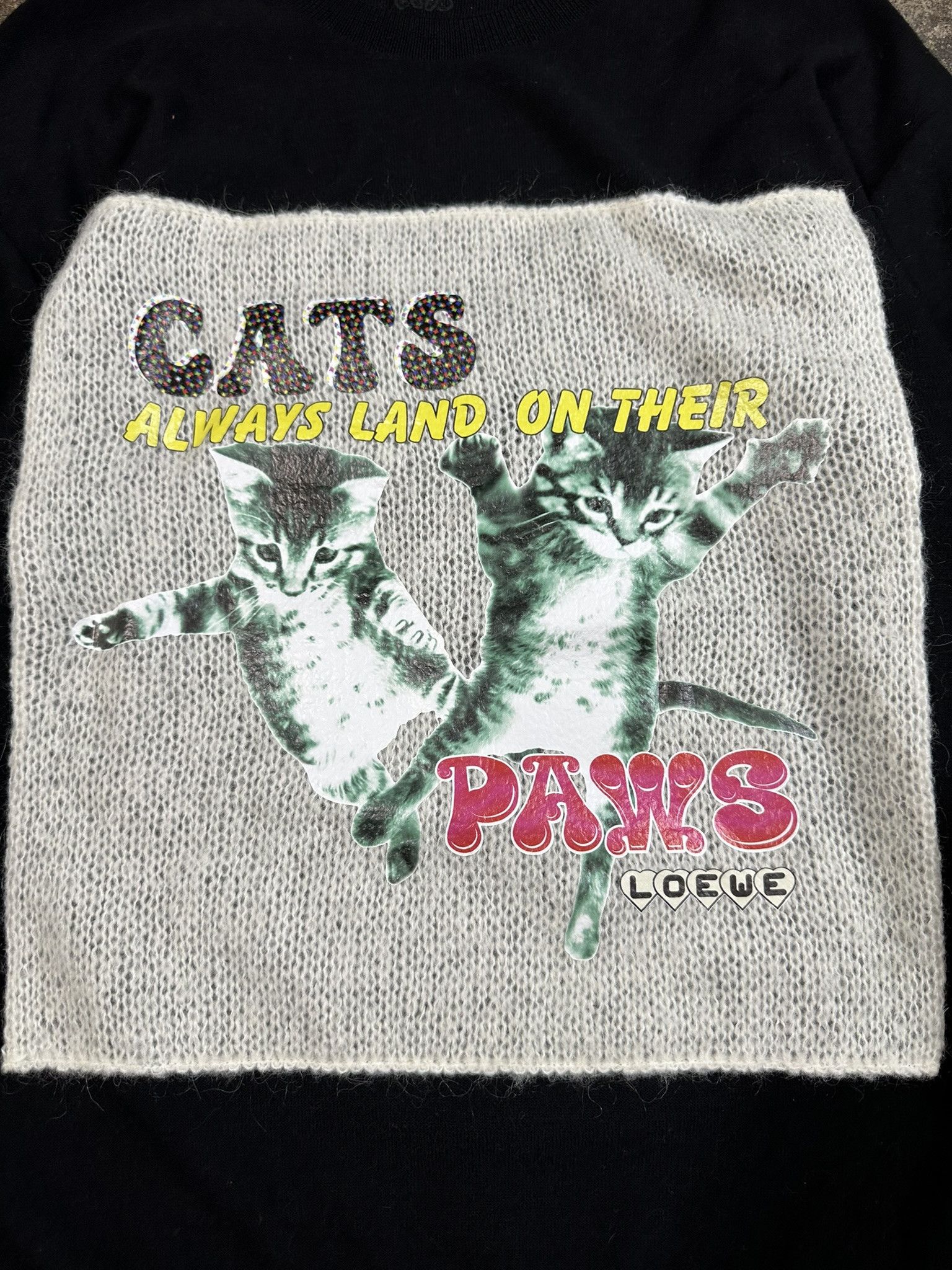 Loewe Rare Loewe Cats Allways Land on Their Paws Wool Knit Sweater Size US M / EU 48-50 / 2 - 2 Thumbnail