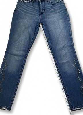 Lee Lee Studded Distressed Skinny Jeans Slim Fit Cotton Denim Size 26" / US 2 / IT 38 - 5 Thumbnail