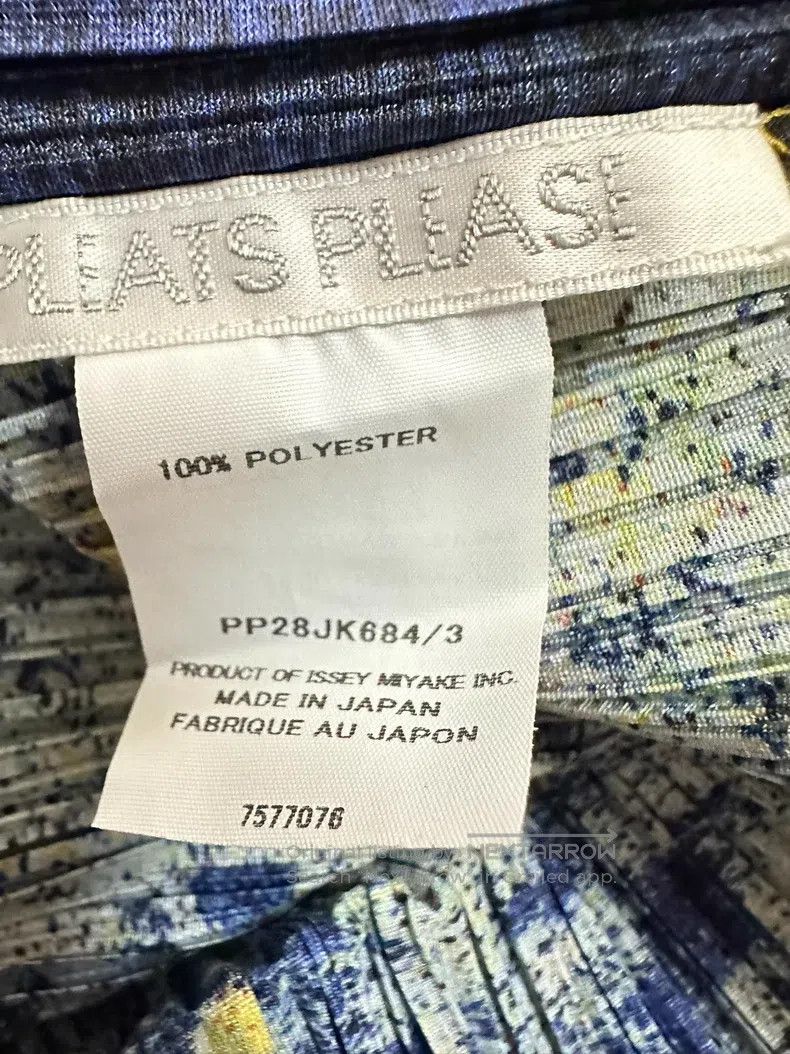 Issey Miyake Issey Miyake Starlight Blue Short-Sleeve Top Size L / US 10 / IT 46 - 3 Thumbnail