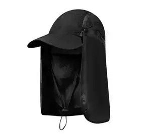 Other Gangsta Mesh Camp Hat With Facemask Black Color Size ONE SIZE - 2 Thumbnail