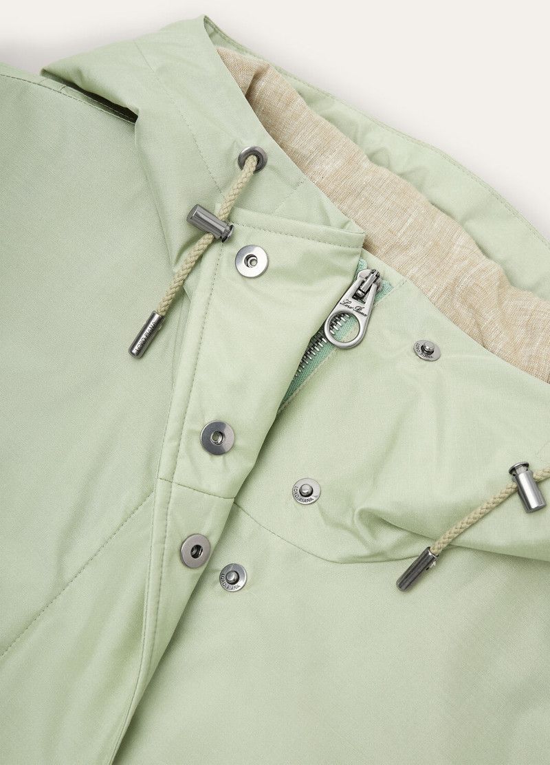 Loro Piana o1srvl11e0526 FAP3588 Evan Parka Jacket in Light Green Size S / US 4 / IT 40 - 7 Thumbnail