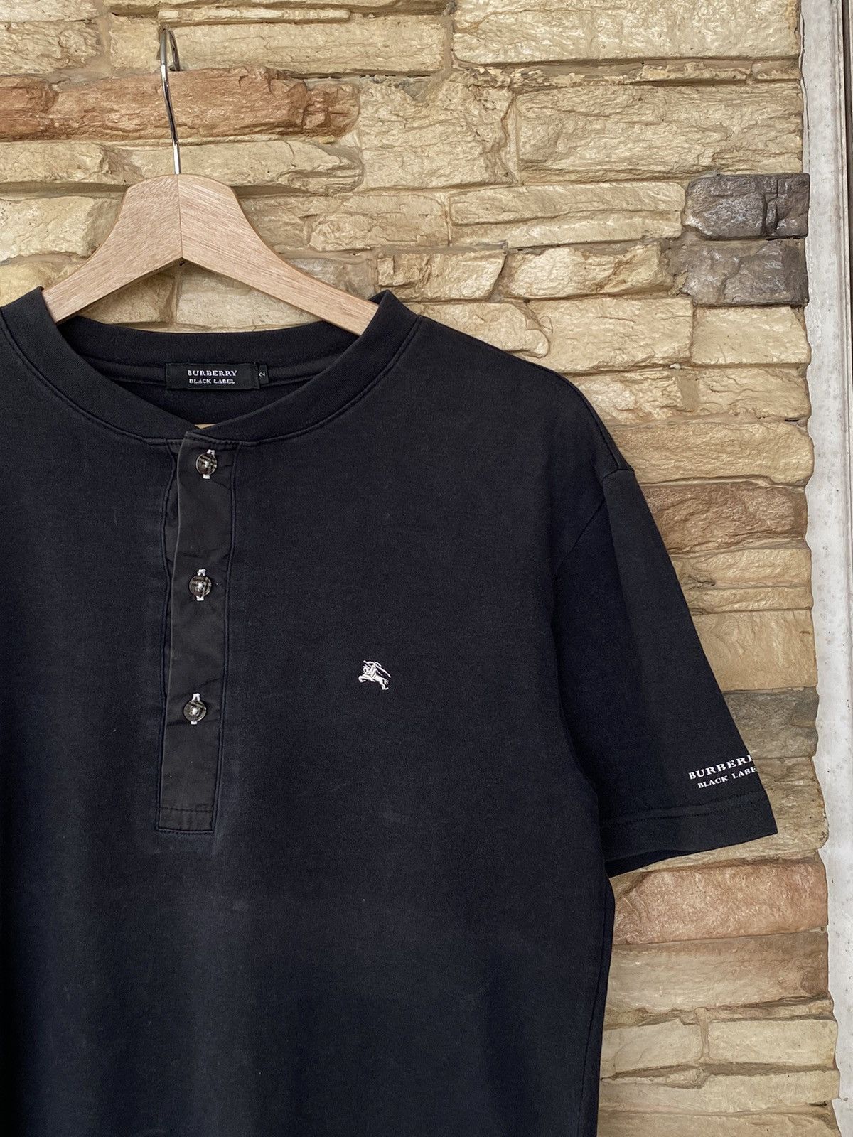 Vintage Vintage Burberry Black Label Button Tees Size US S / EU 44-46 / 1 - 5 Thumbnail
