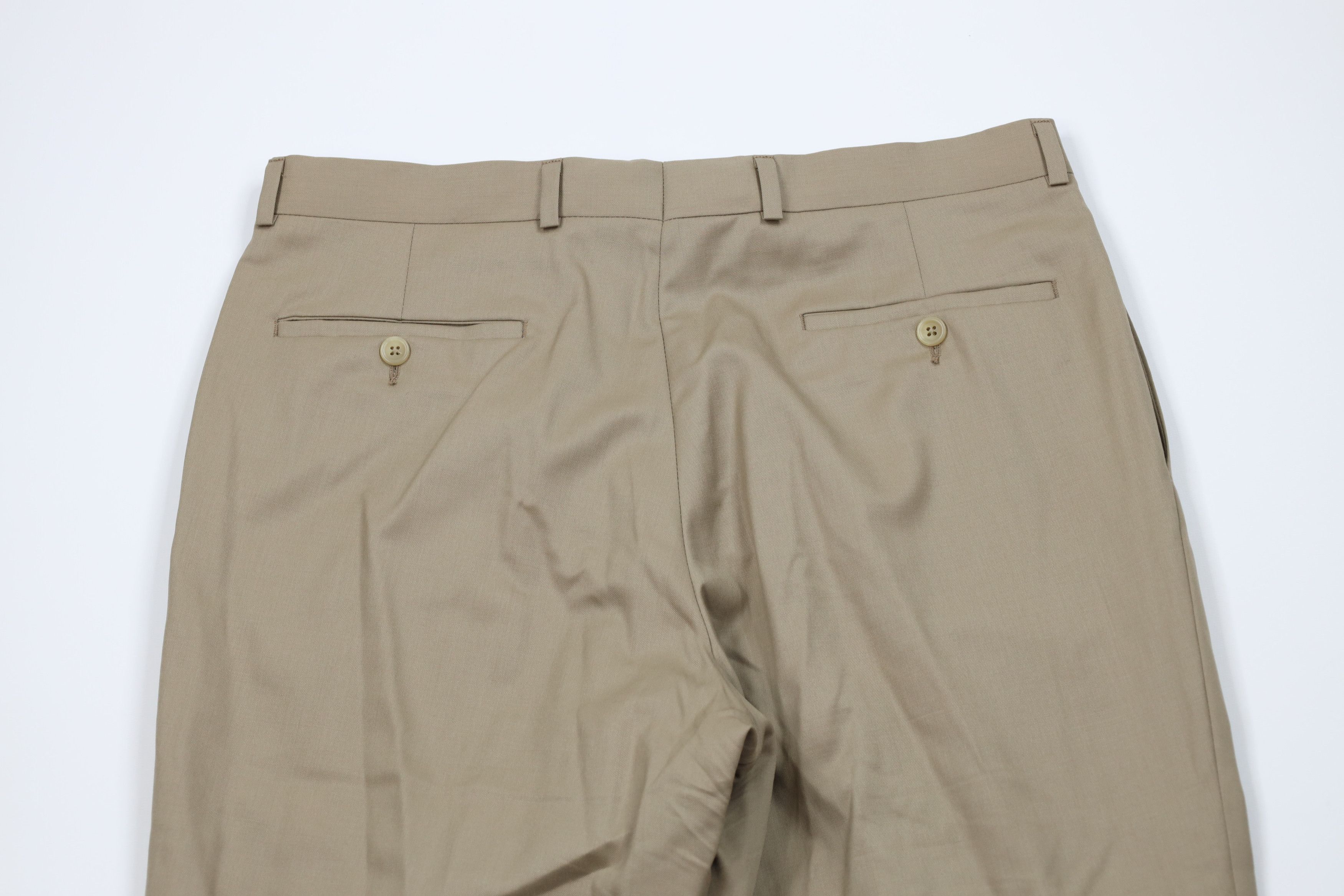 Polo Ralph Lauren Vintage 90s Ralph Lauren Wool Cashmere Wide Leg Chino Pants Size US 34 / EU 50 - 9 Thumbnail