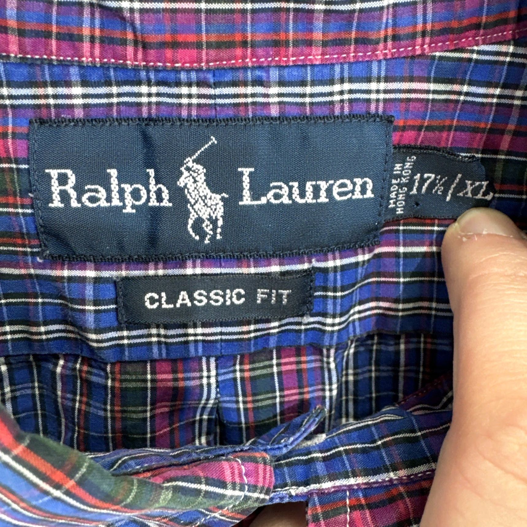 Polo Ralph Lauren VINTAGE Polo Ralph Lauren Mens Classic Fit Shirt XL Plaid Long Sleeve Button-Up Shirt Size US XL / EU 56 / 4 - 2 Thumbnail