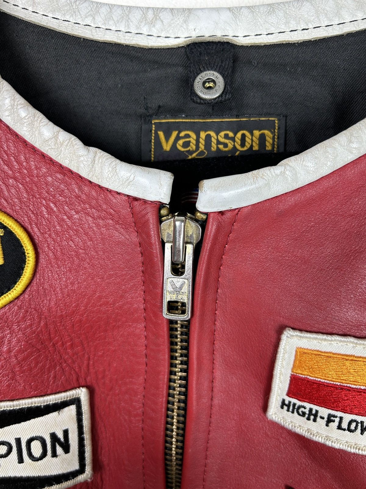 Vanson Leathers × Vintage Vintage Vanson Leather Bikers Jacket Size US L / EU 52-54 / 3 - 10 Thumbnail