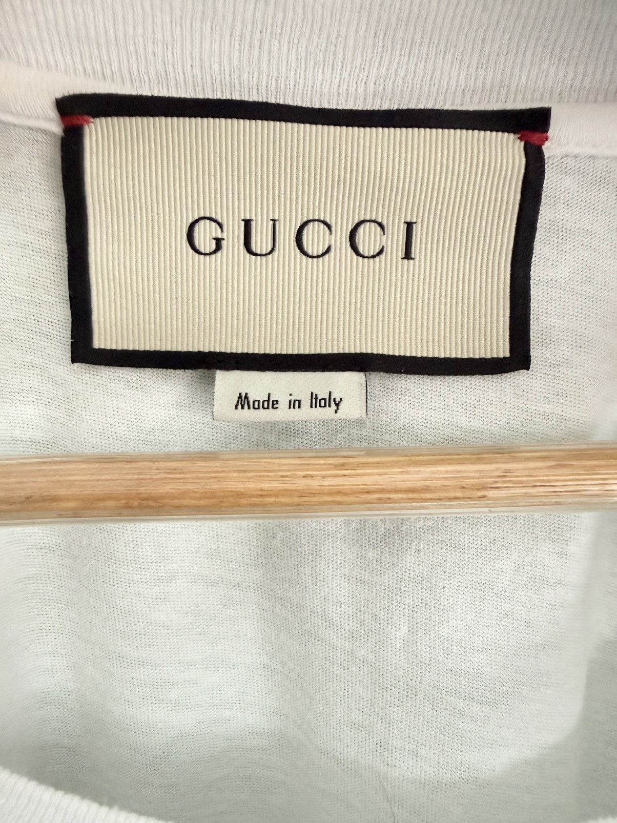Gucci Gucci White Logo Tee Size L Size US L / EU 52-54 / 3 - 4 Thumbnail