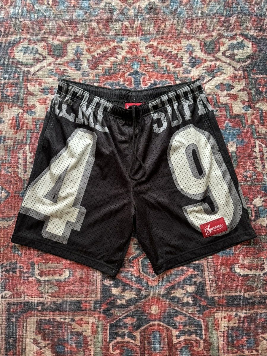 image of Supreme 94 Jersey Shorts Size L in Black, Men's