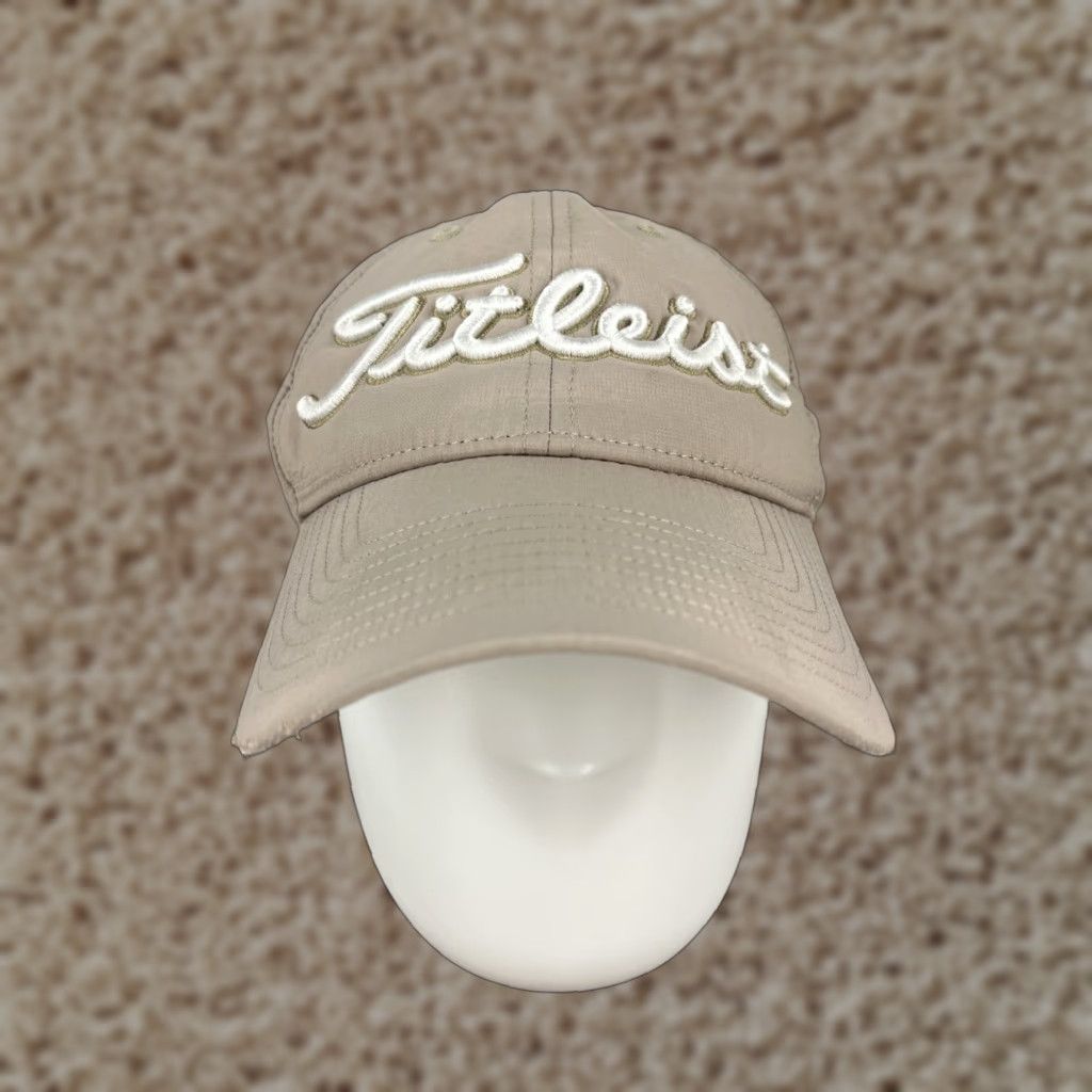 Titleist Titleist Hat Cap Strap Back Adult Beige Golf Logo Adjustable Polyester Outdoor G Size ONE SIZE - 1 Thumbnail