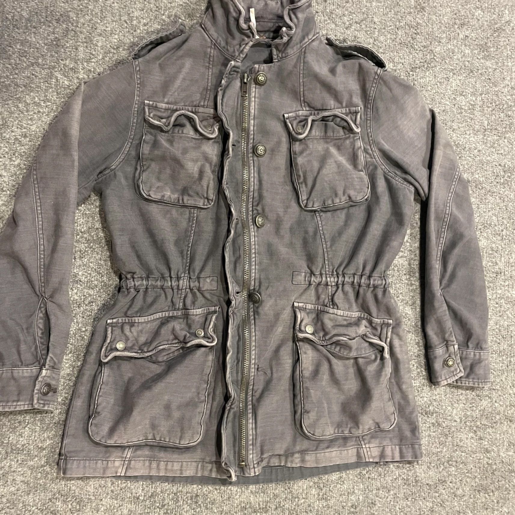 Free People Free People Jacket Womens M Gray Army Military Size M / US 6-8 / IT 42-44 - 3 Thumbnail