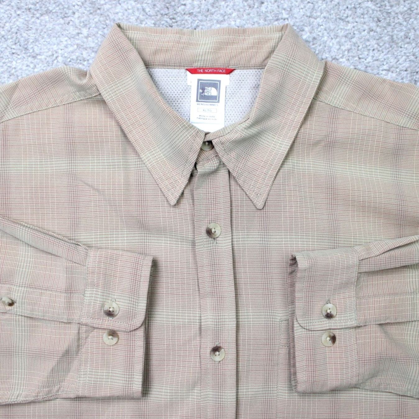 The North Face The North Face Shirt Mens XL Beige Modal/Polyester Long Sleeve Button Hiking TNF Size US XL / EU 56 / 4 - 2 Thumbnail