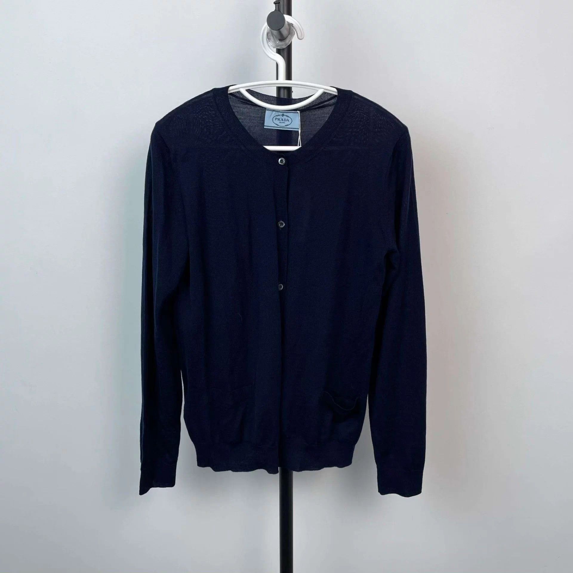 Prada Prada knit cardigan Size L / US 10 / IT 46 - 1 Thumbnail