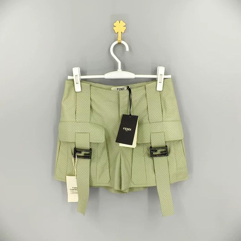 Fendi FENDI SS23 Leather Cargo Casual Shorts - dmc Size US 38 / EU 54 - 1 Thumbnail