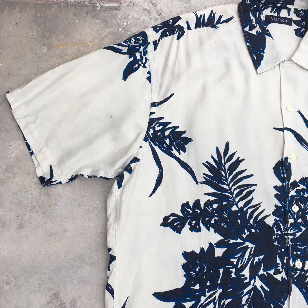 Nautica × Vintage Vintage NAUTICA SILK Hawaiian Shirt Size US XL / EU 56 / 4 - 4 Thumbnail