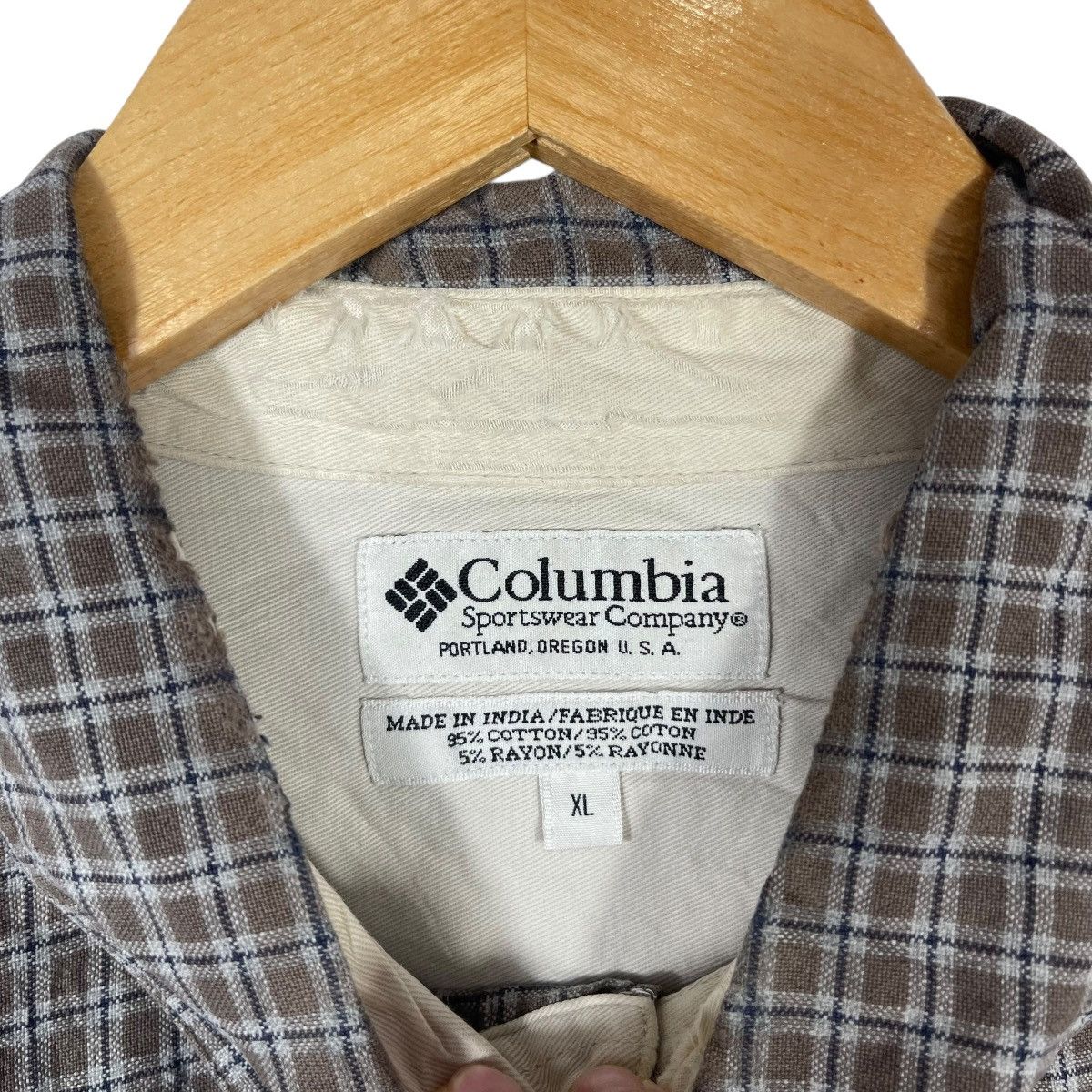 Columbia Columbia Vintage Button Down Shirt Brown Check Plaid Size US XL / EU 56 / 4 - 3 Thumbnail