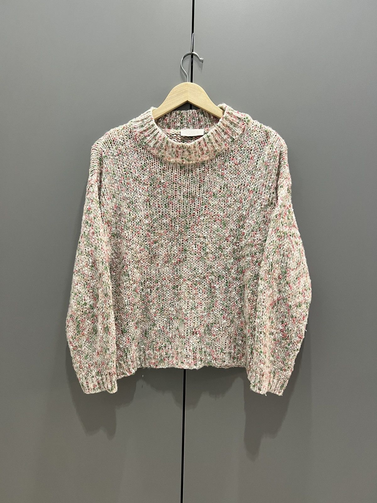 If Six Was Nine Rich Royal Sweater Made in Italy Floral Knit Crew Neck Size M / US 6-8 / IT 42-44 - 5 Thumbnail