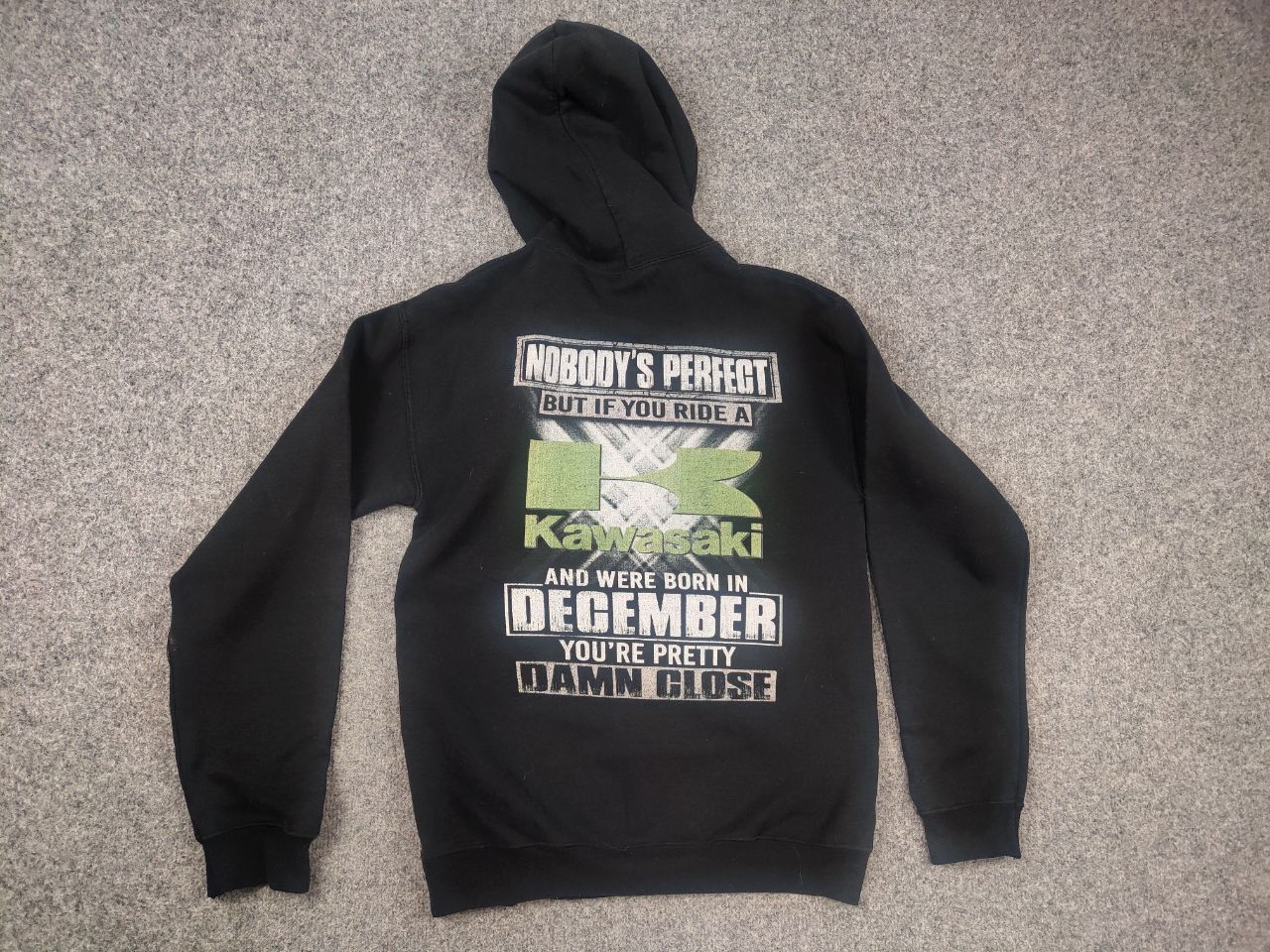 Vintage Kawasaki Fox Racing nobody's Logo Black Faded Hoodie Vintage Size US S / EU 44-46 / 1 - 11 Thumbnail