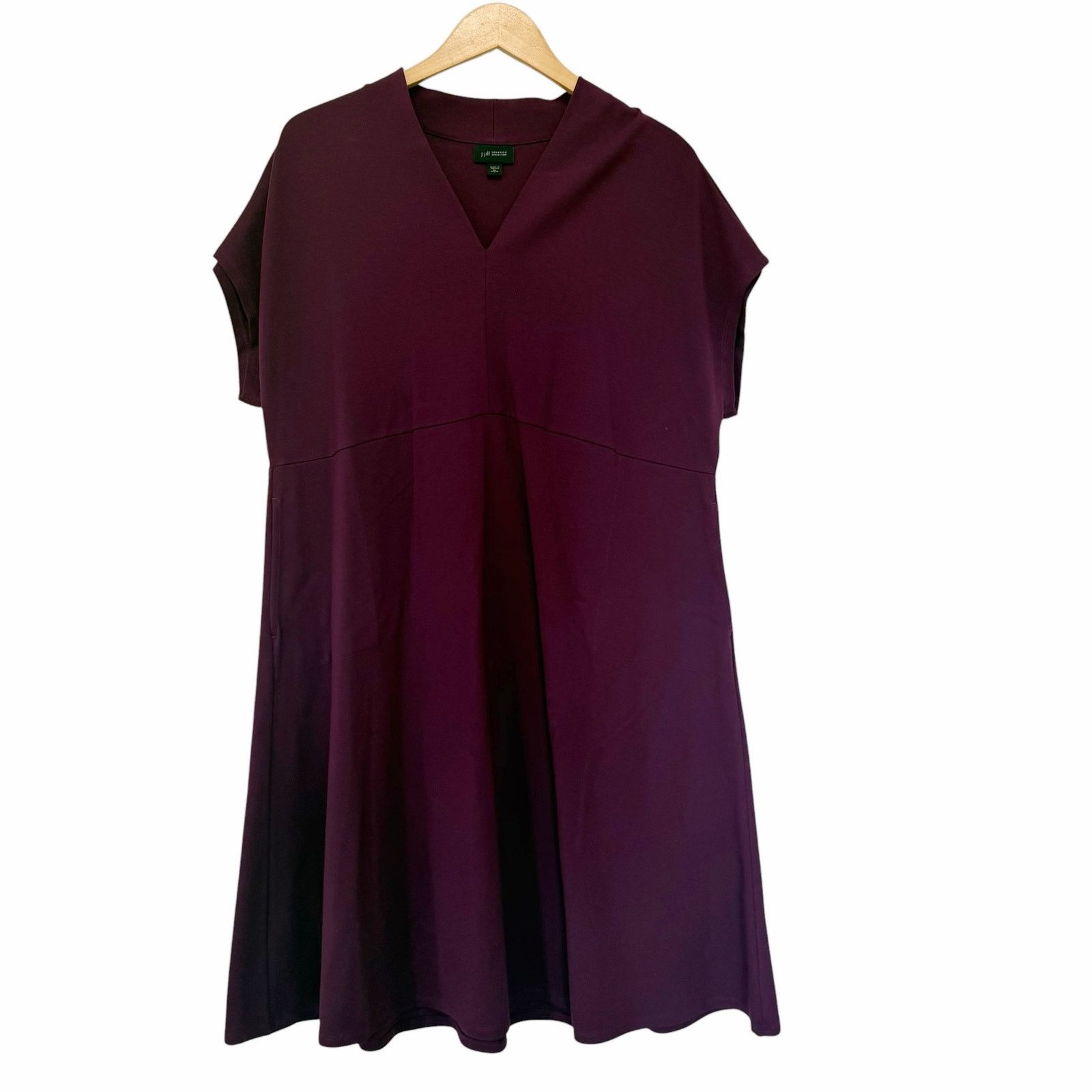 Other J. Jill Wearever Collection Purple Short Sleeve Dress Sz XLP Size XL / US 12-14 / IT 48-50 - 1 Thumbnail