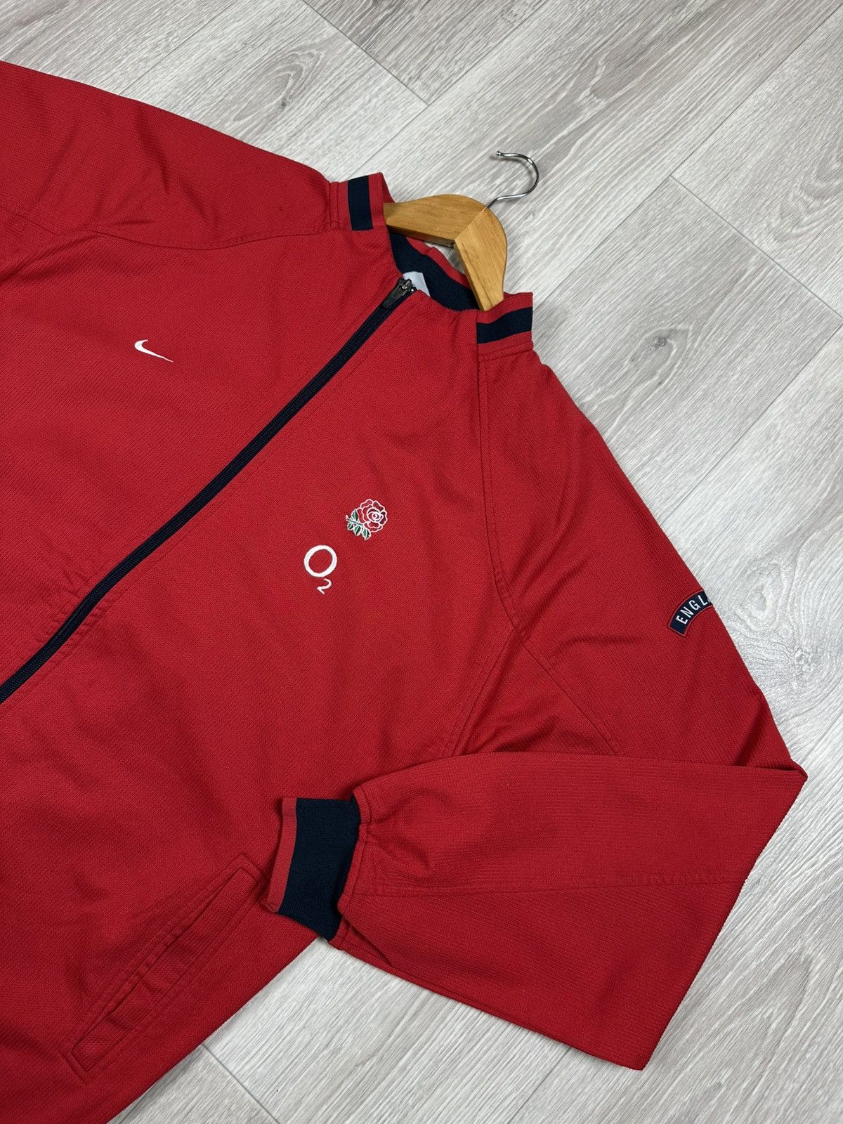 Nike × Vintage Vintage Nike England Zip Sweatshirt Fleece Size US XL / EU 56 / 4 - 2 Thumbnail
