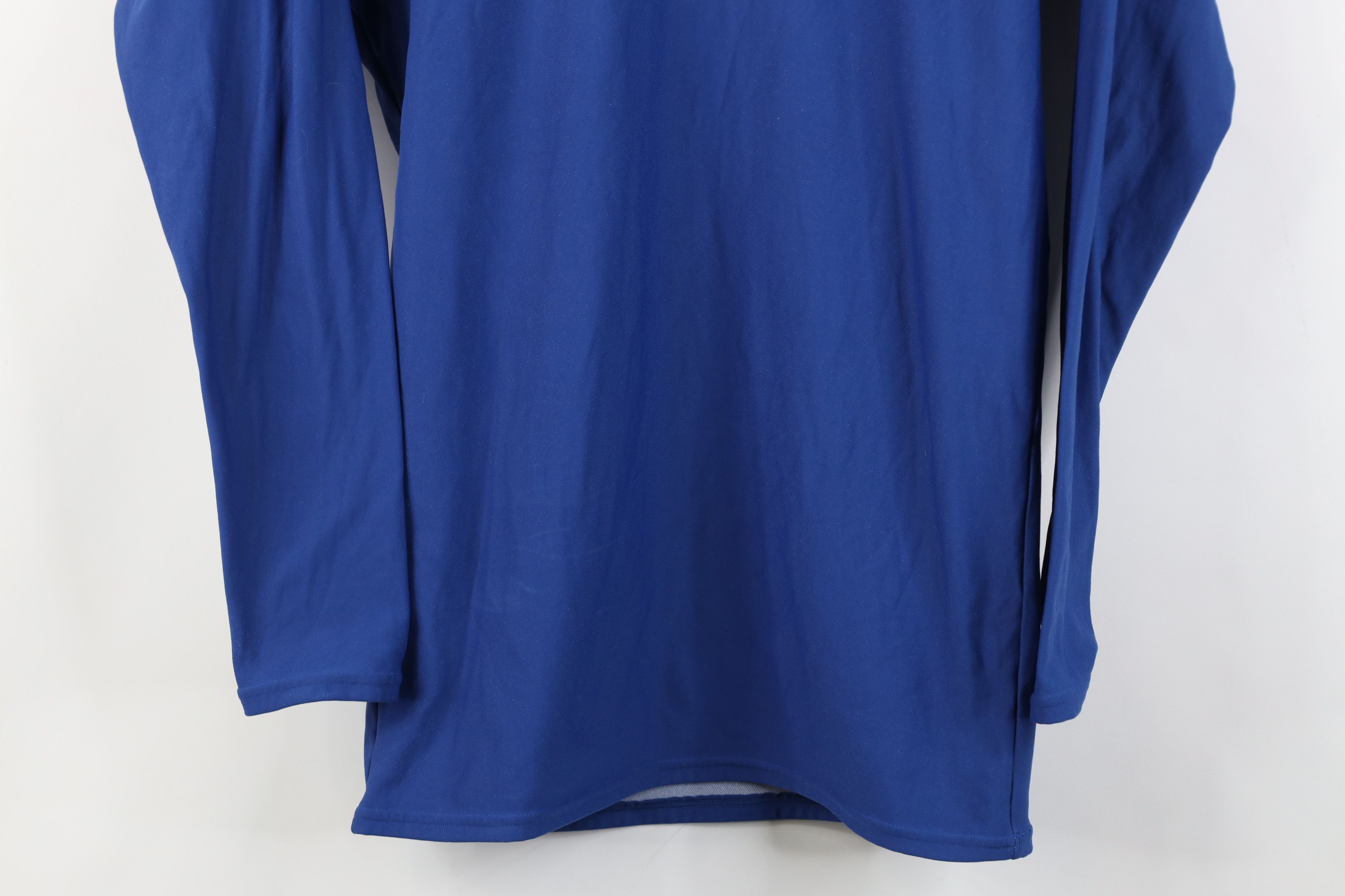 Under Armour Vintage Under Armour Mock Neck Long Sleeve T-Shirt Blue Size US XL / EU 56 / 4 - 3 Thumbnail