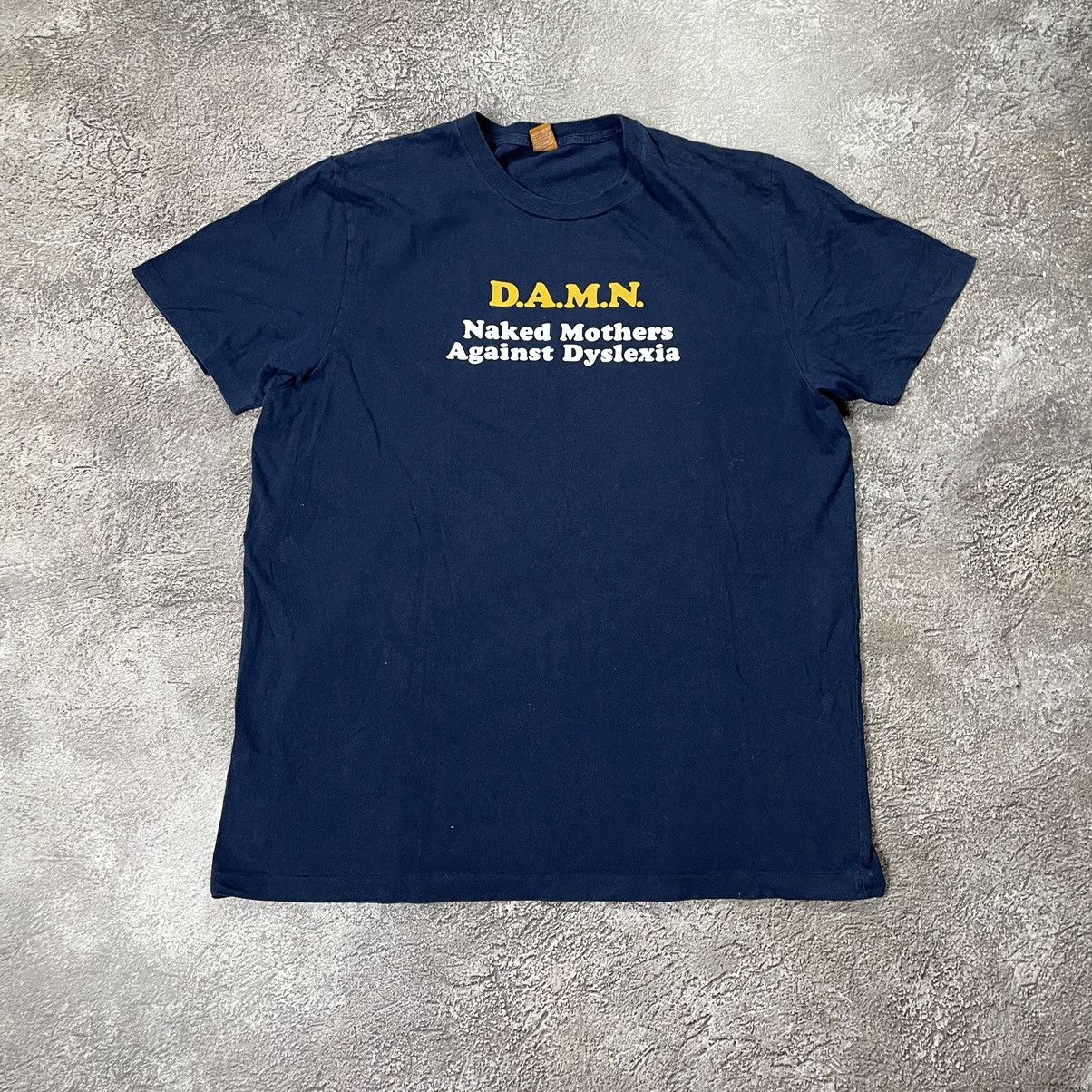 Vintage Vintage Y2K Graphic Tee Naked Mothers Against Dyslexia Navy Size US L / EU 52-54 / 3 - 2 Thumbnail