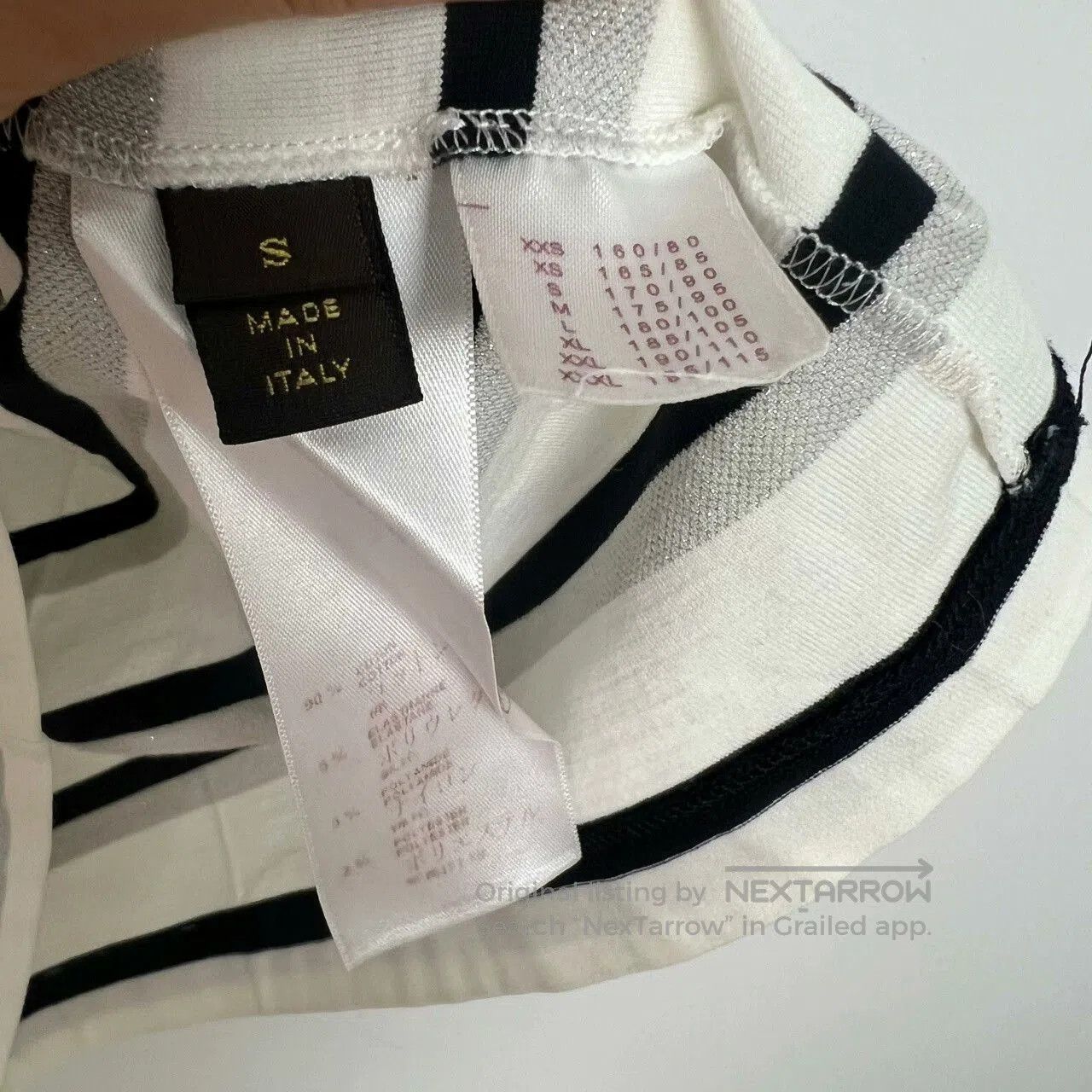 Louis Vuitton Louis Vuitton Striped Embroidered Logo T-Shirt. Size US S / EU 44-46 / 1 - 5 Thumbnail