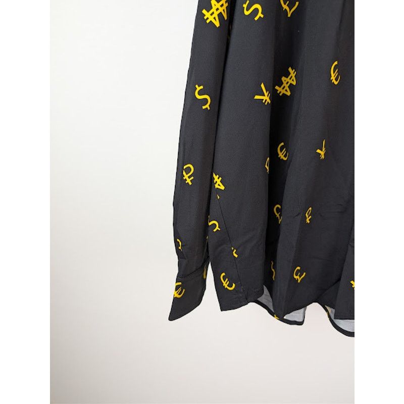 Vetements o1rshd1 Currency Print Button Up Shirt in Black Size US L / EU 52-54 / 3 - 6 Thumbnail
