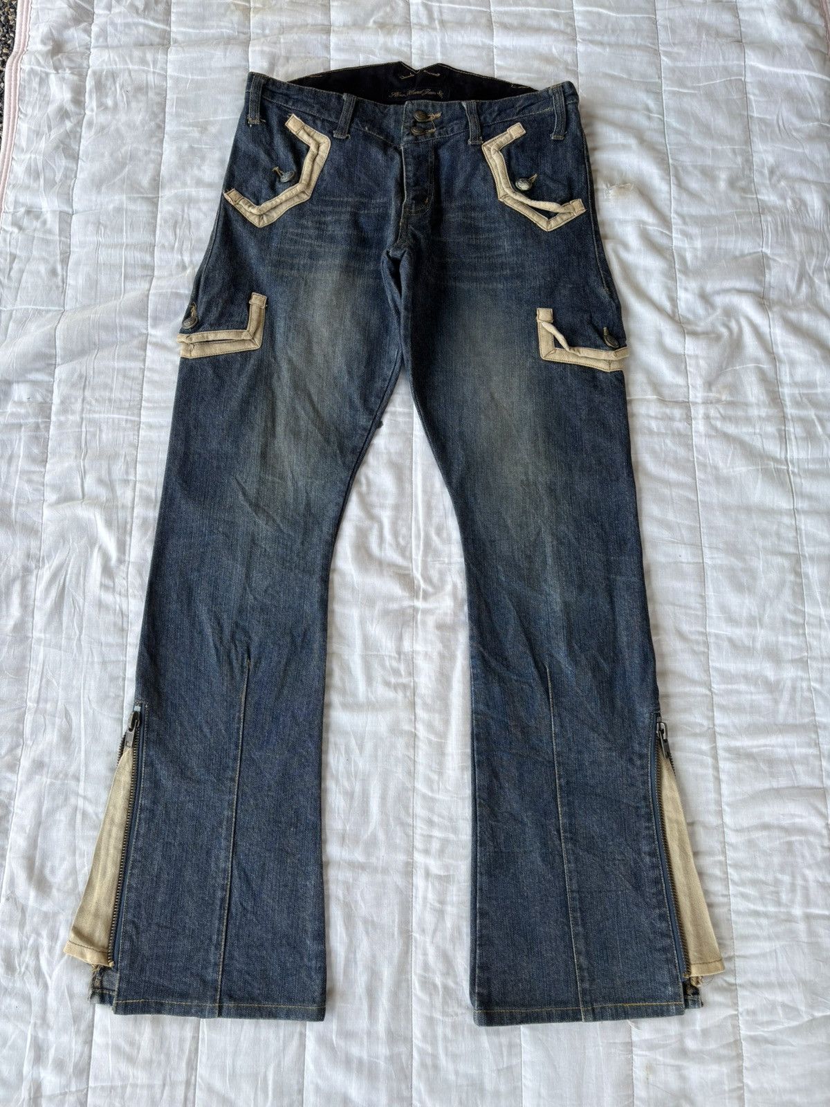 If Six Was Nine 💥IF SIX WAS NINE LGB FLARE MUD WASH JEANS Size US 30 / EU 46 - 7 Thumbnail