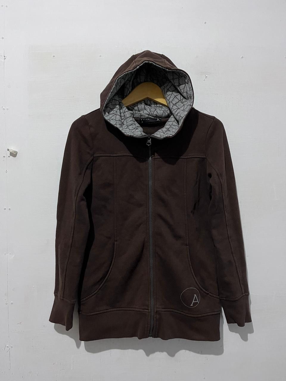 Japanese Brand Hoodie Zip-Up Dark Brown Maze Print Hood Lining Size US M / EU 48-50 / 2 - 4 Thumbnail
