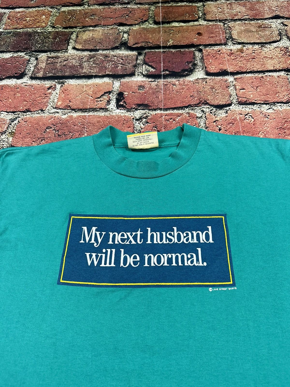 Vintage Vintage My Next Husband Will Be Normal T Shirt Funny Wife Size US L / EU 52-54 / 3 - 3 Thumbnail