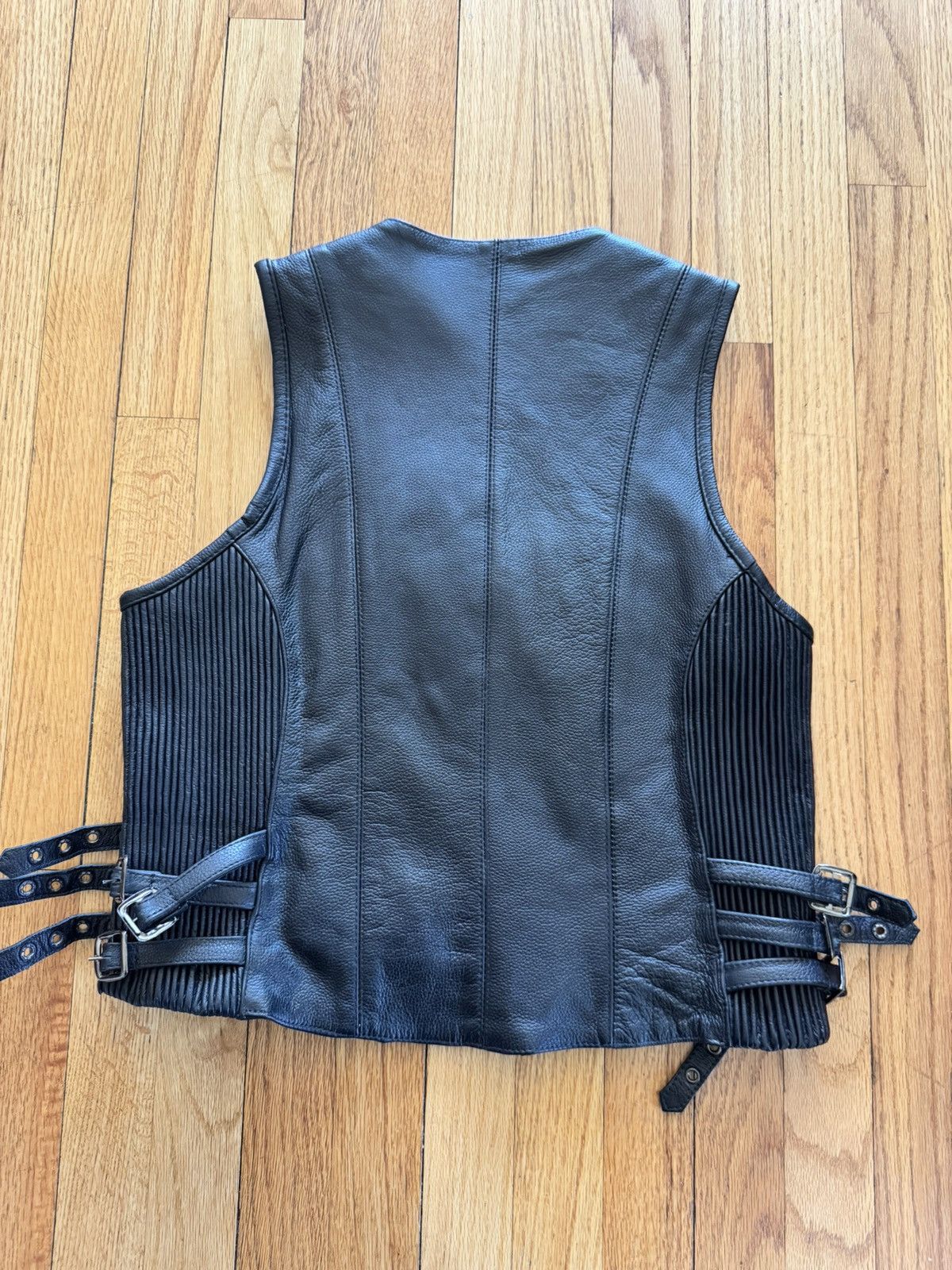 Vintage Vintage Leather Motorcycle Vest Chrome Hearts Style Size US M / EU 48-50 / 2 - 9 Thumbnail