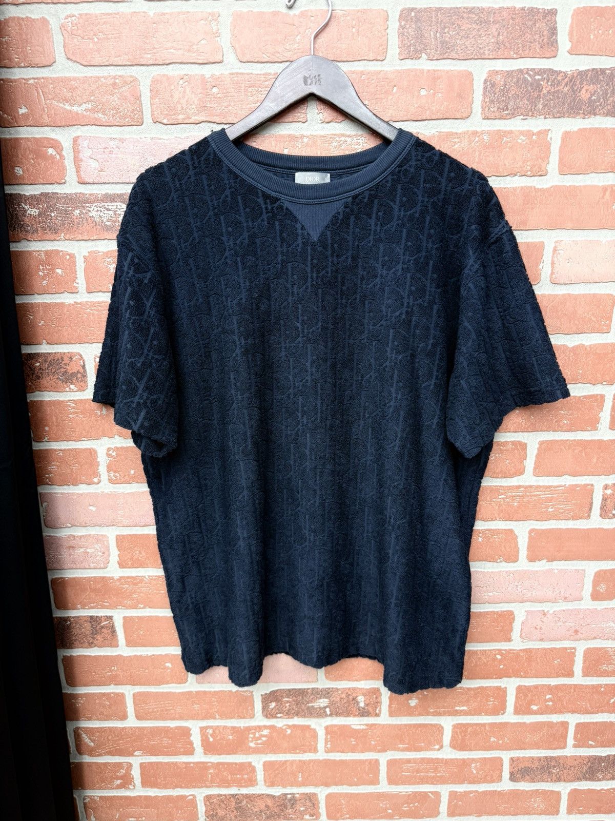 Dior Dior Blue Oblique Jacquard Towel T-Shirt Size Large 🔥 Size US L / EU 52-54 / 3 - 1 Thumbnail