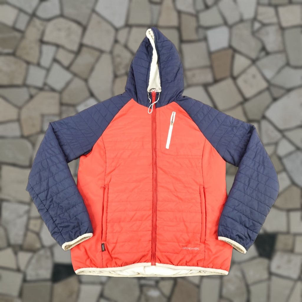 Vintage Craghoppers Nat Geo Jacket Women M Orange Puffer Jacket Full Zip Insulated Logo Zip Pockets Casual Travel Workwear Modern Outdoor Theme Nature 90s? Size M / US 6-8 / IT 42-44 - 1 Thumbnail