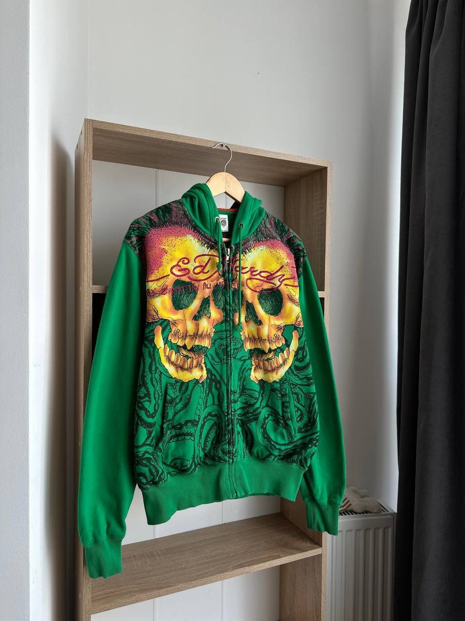 Christian Audigier × Ed Hardy × Vintage Vintage Ed Hardy Christian Audigier Green Hoodie Size US S / EU 44-46 / 1 - 3 Thumbnail