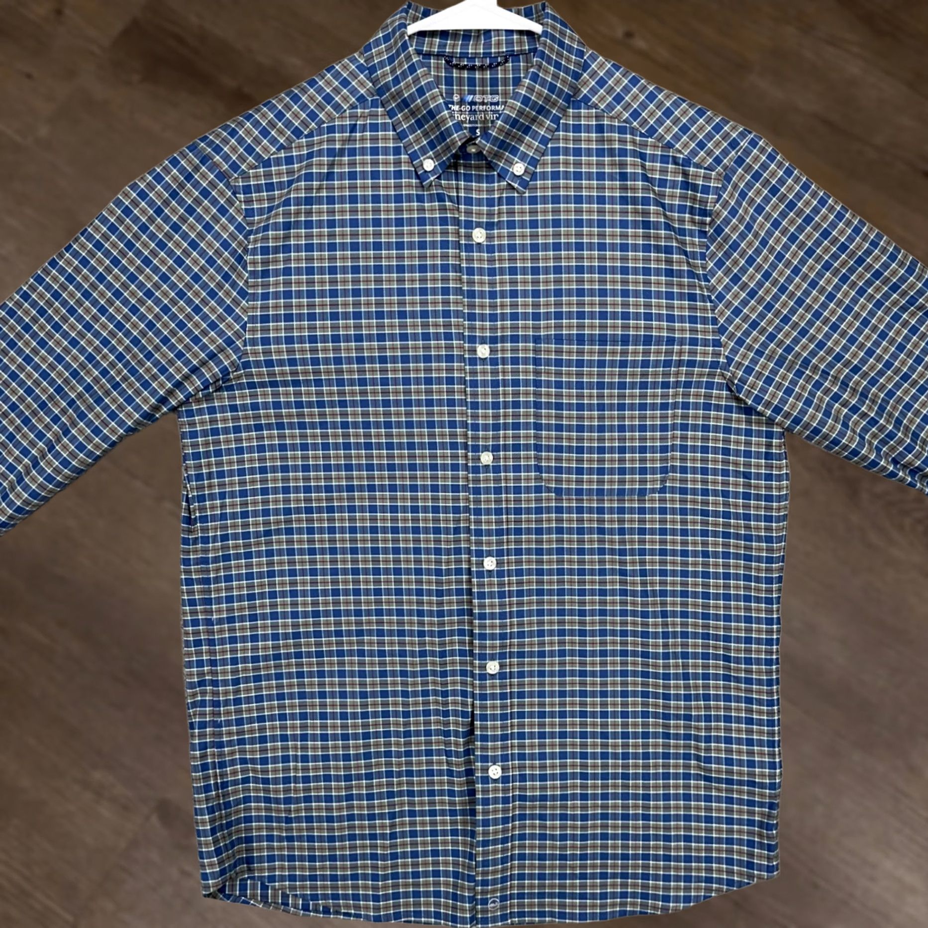 Vineyard Vines Vineyard Vines Men Button Down Shirt Small Blue Green Plaid Performance Size US S / EU 44-46 / 1 - 1 Thumbnail