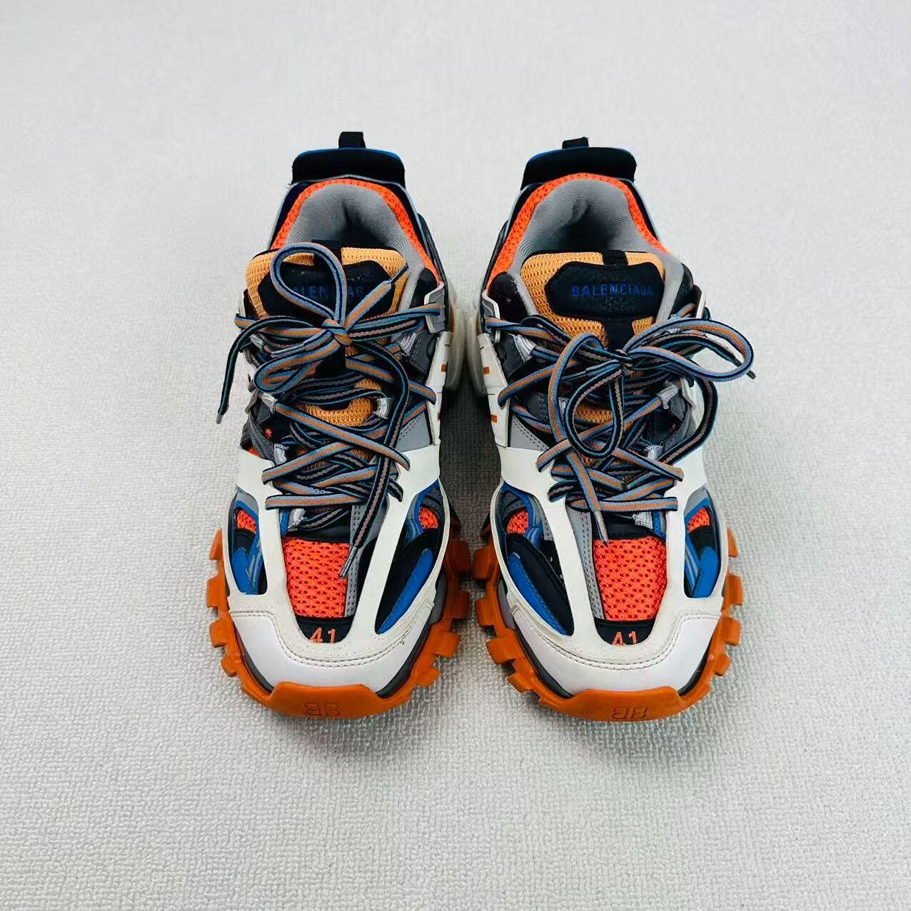 Balenciaga Balenciaga Track Dad Sneakers White Orange Size US 8 / EU 41 - 2 Thumbnail