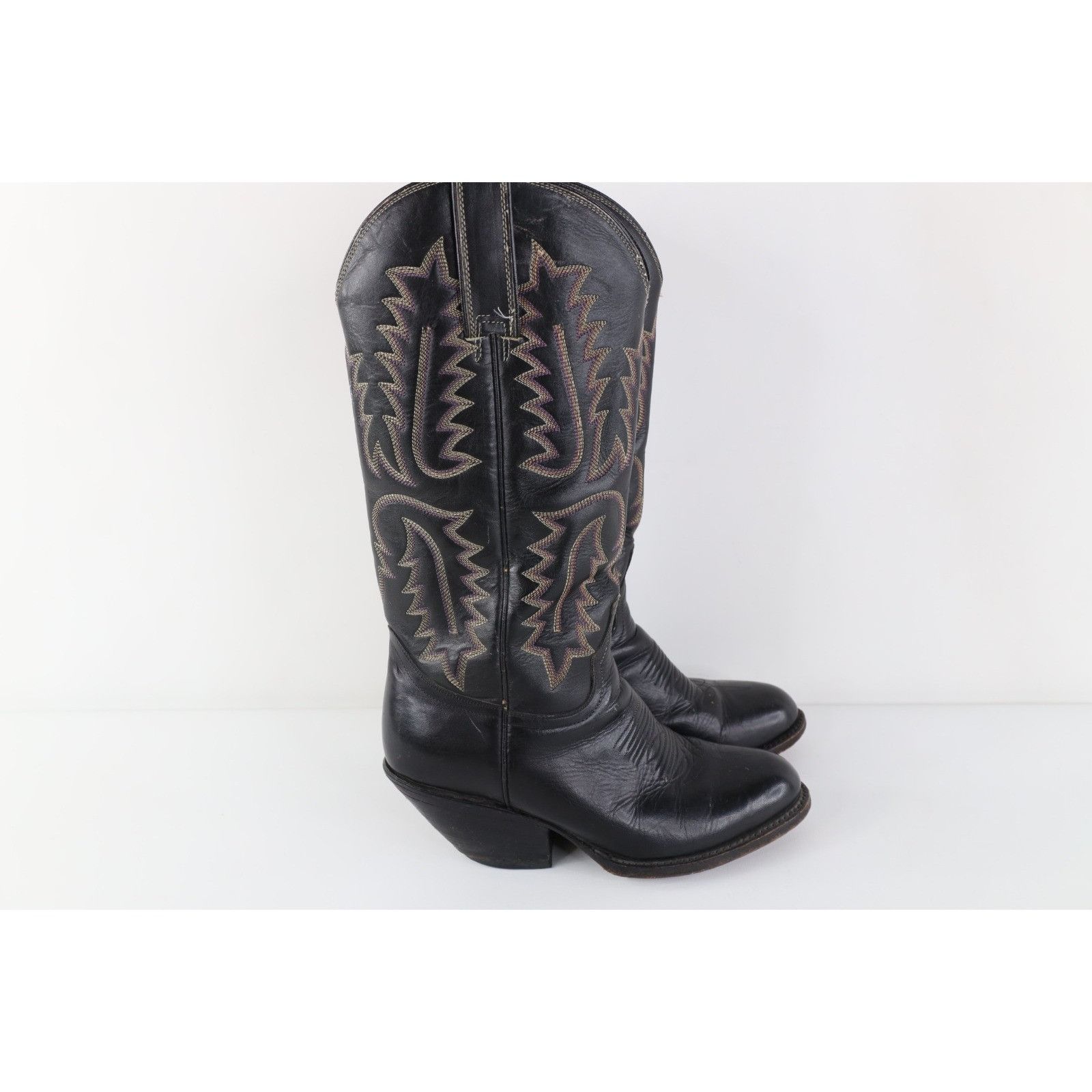 Vintage Vintage 90s Rockabilly Leather Tribal Cowboy Boots Size US 9 / IT 39 - 4 Thumbnail