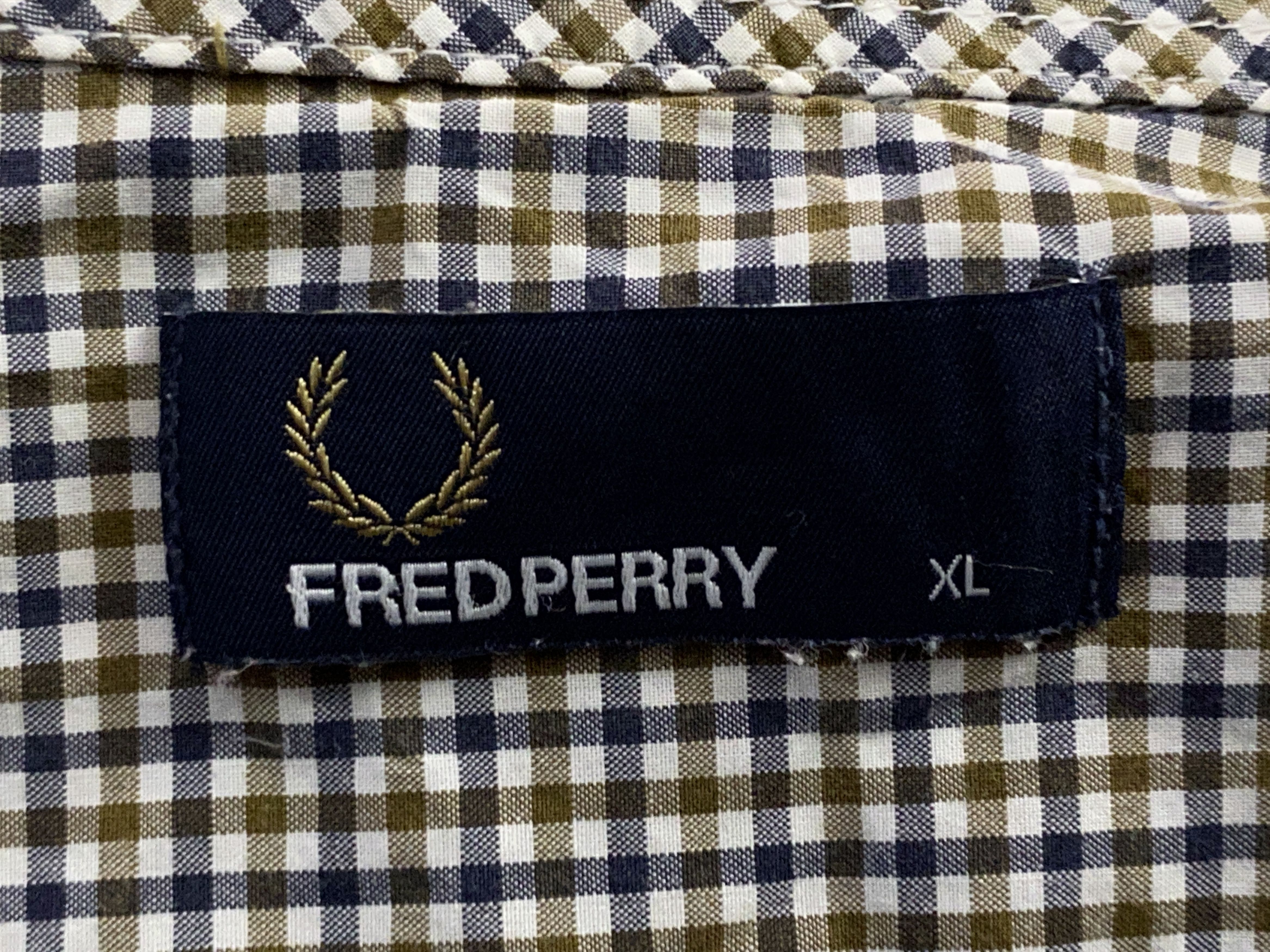 Fred Perry × Vintage Fred Perry Vintage Women's Short Sleeve Check Shirt - XL Size XL / US 12-14 / IT 48-50 - 6 Thumbnail