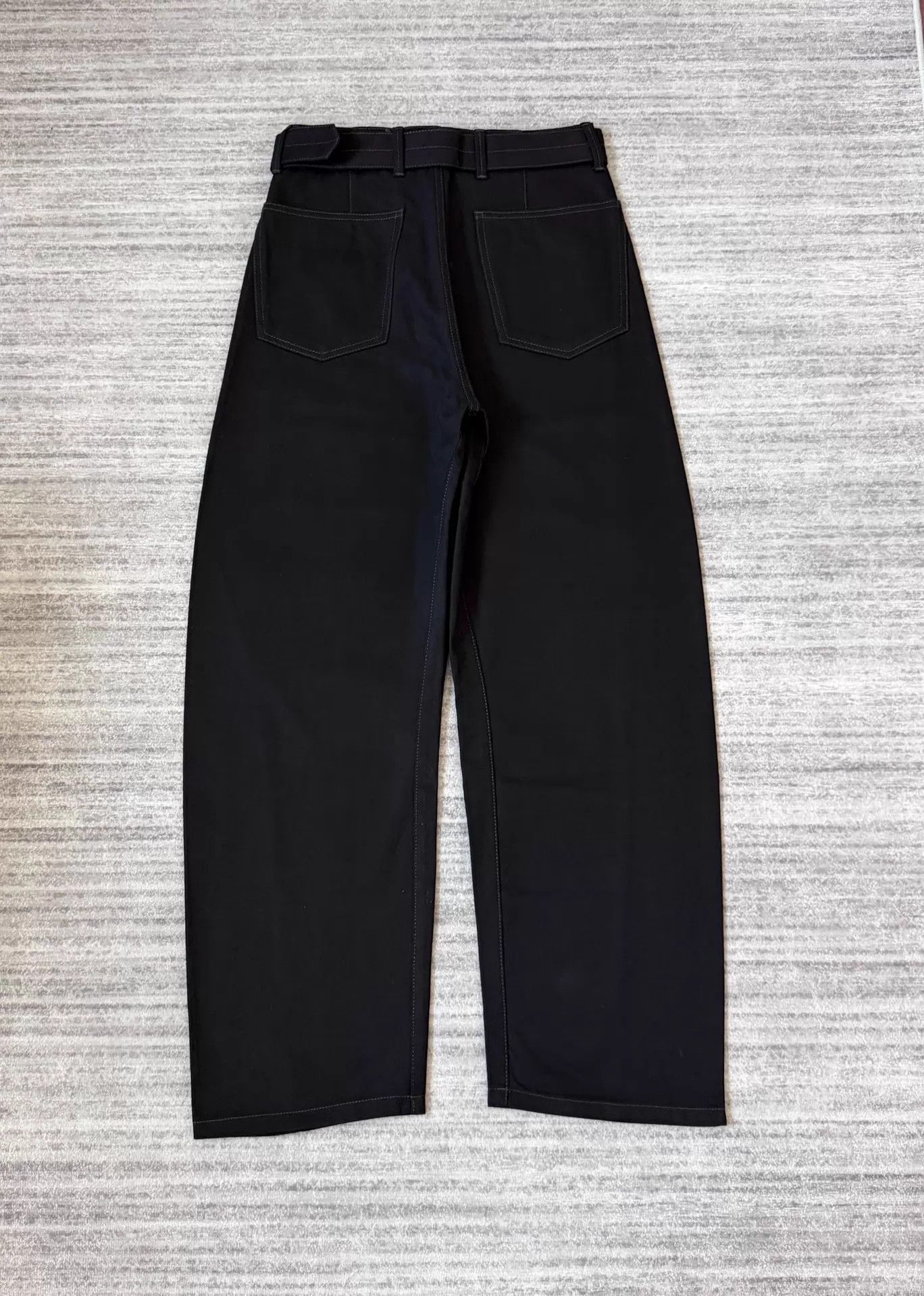 Lemaire Lemaire Twisted Belted Black Wide-Leg Trousers XS Size 25" / US 0 / IT 36 - 4 Thumbnail